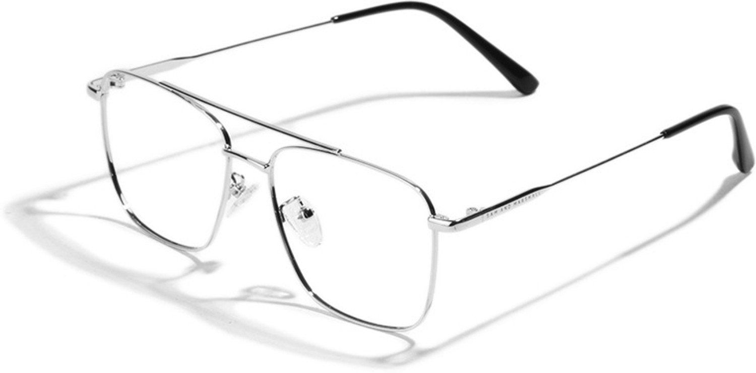 Image of funglasses Full Rim Rectangle Anti Glare & Blue Cut Computer Glass For Men & Women (52 mm)