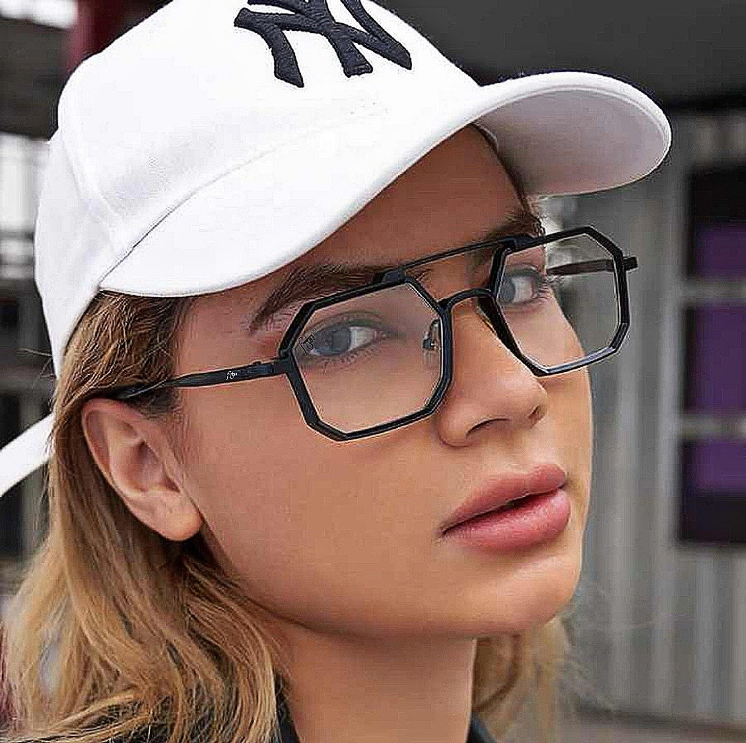 Image of funglasses Full Rim Rectangle Anti Glare & Blue Cut Computer Glass For Men & Women (52 mm)