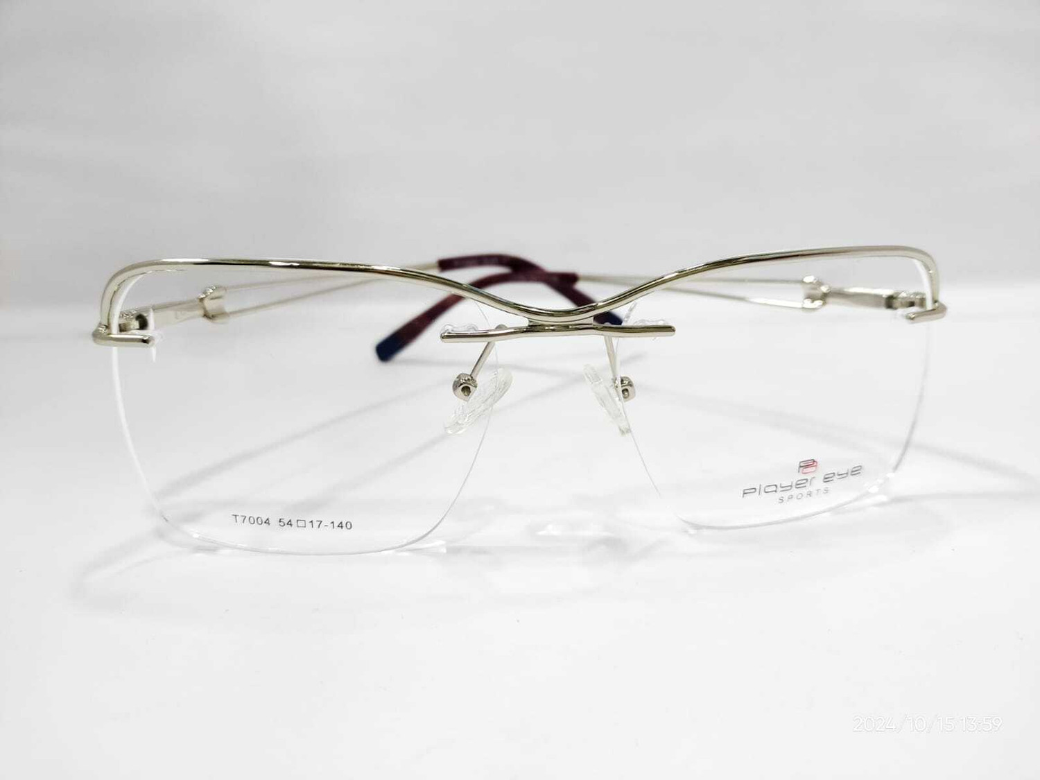 Image of Eyeglasses Half Rim Rectangle Anti Glare Frame For Men & Women (135 mm)