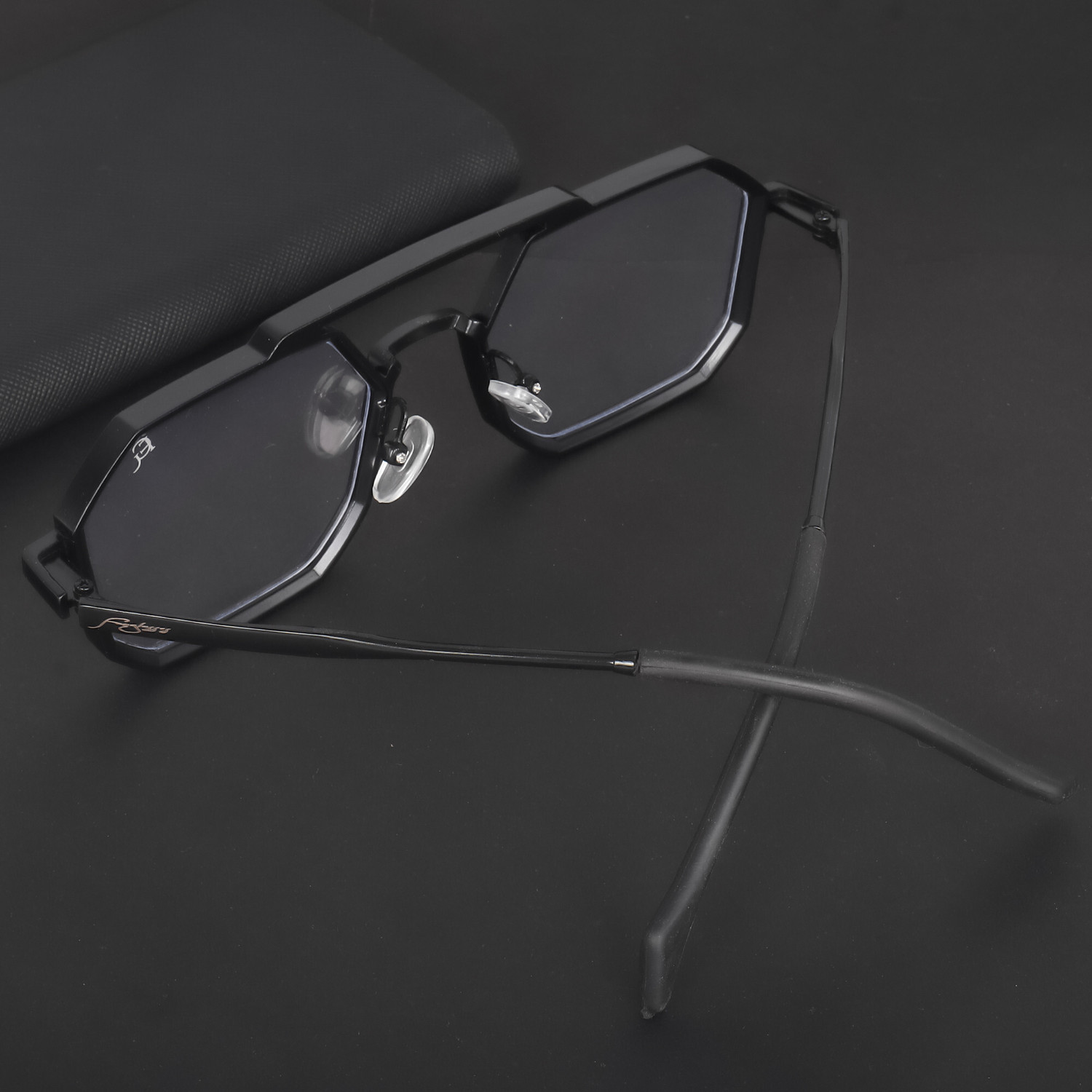 Image of funglasses Full Rim Rectangle Anti Glare & Blue Cut Computer Glass For Men & Women (52 mm)