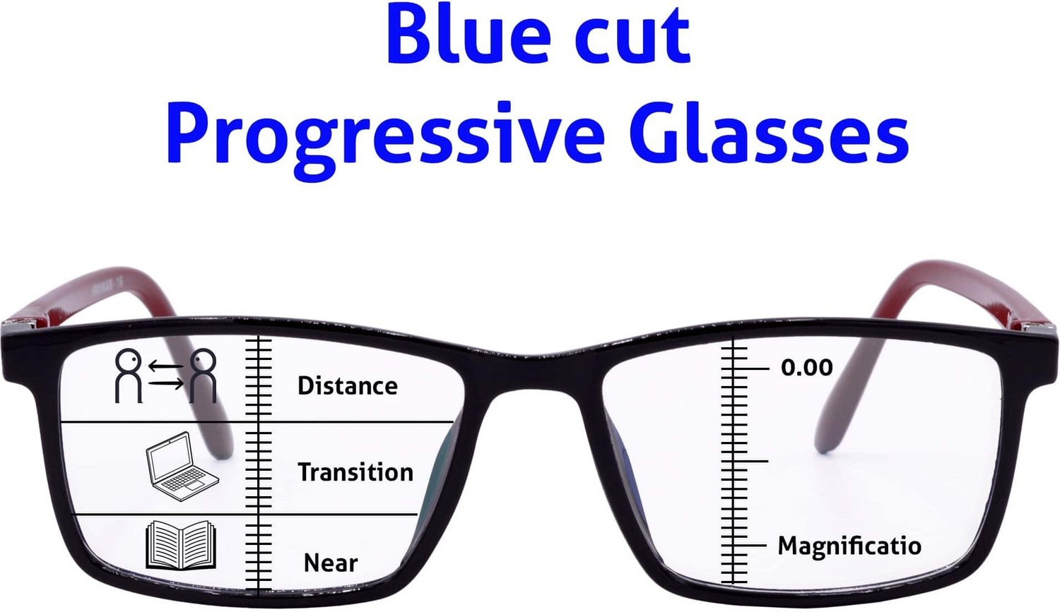 Image of Redleaf Full Rim (+1.50) Rectangle Anti Glare & Blue Cut Reading Glass For Men & Women (54 mm)