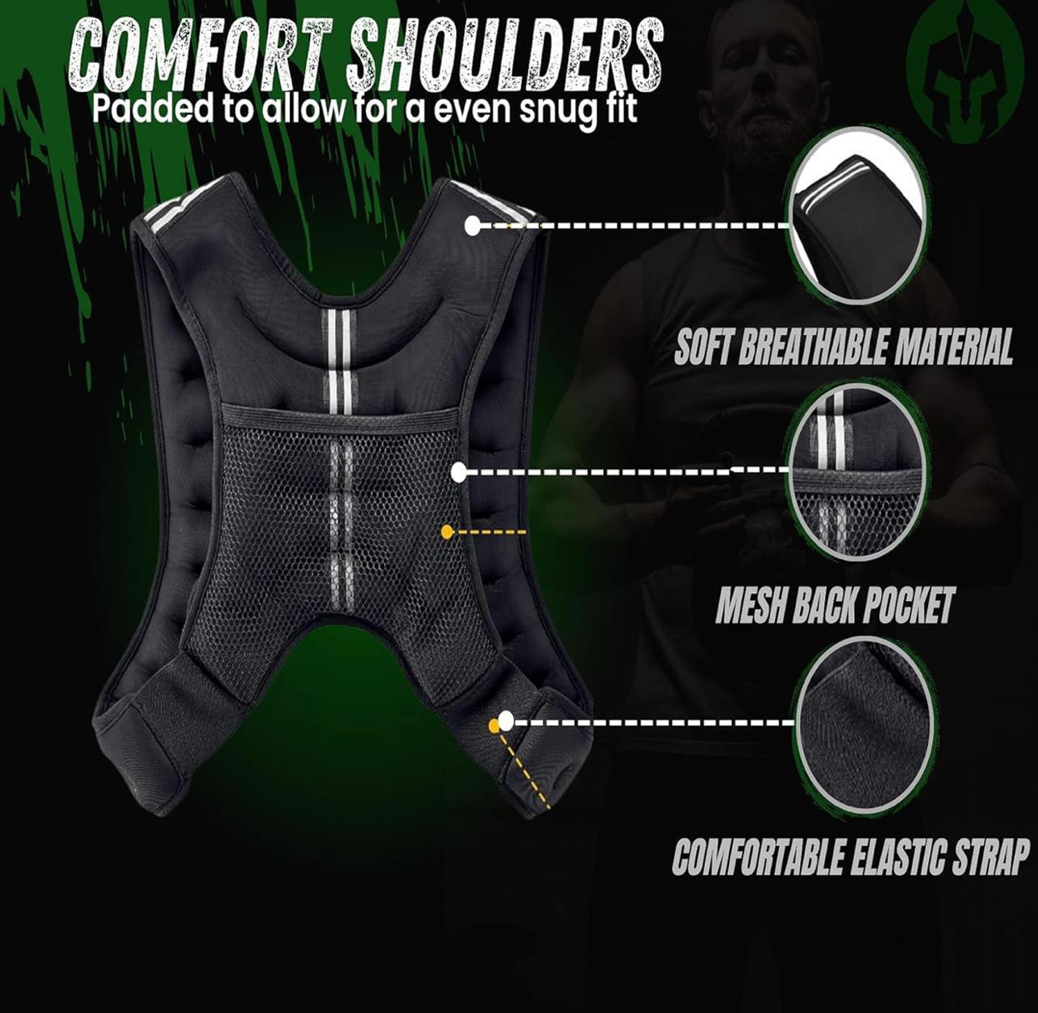 Image of VELLFIRE 5kg vest Black Weight Vest (5 kg)