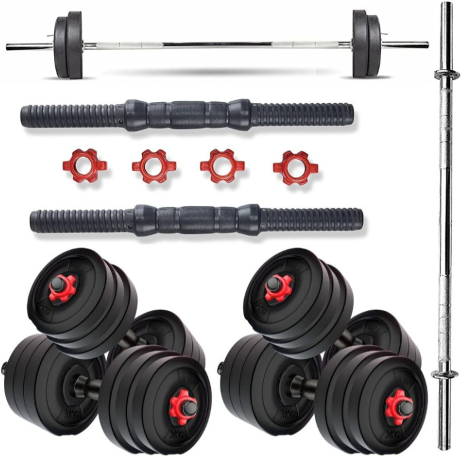 Image of SVN 2.5x4-10kg gym kit-1 pair 14 inch dumbell rod Fitness Accessory Kit Kit