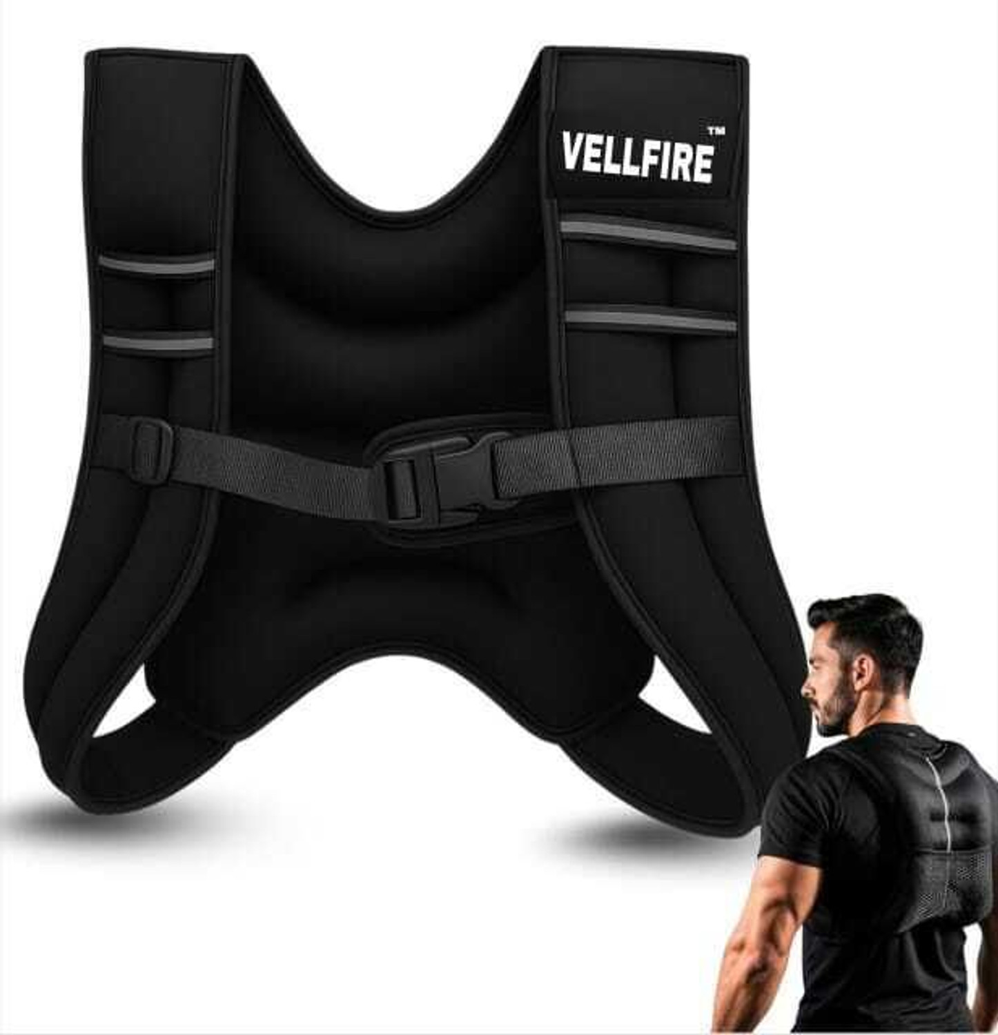 Image of VELLFIRE 5kg vest Black Weight Vest (5 kg)