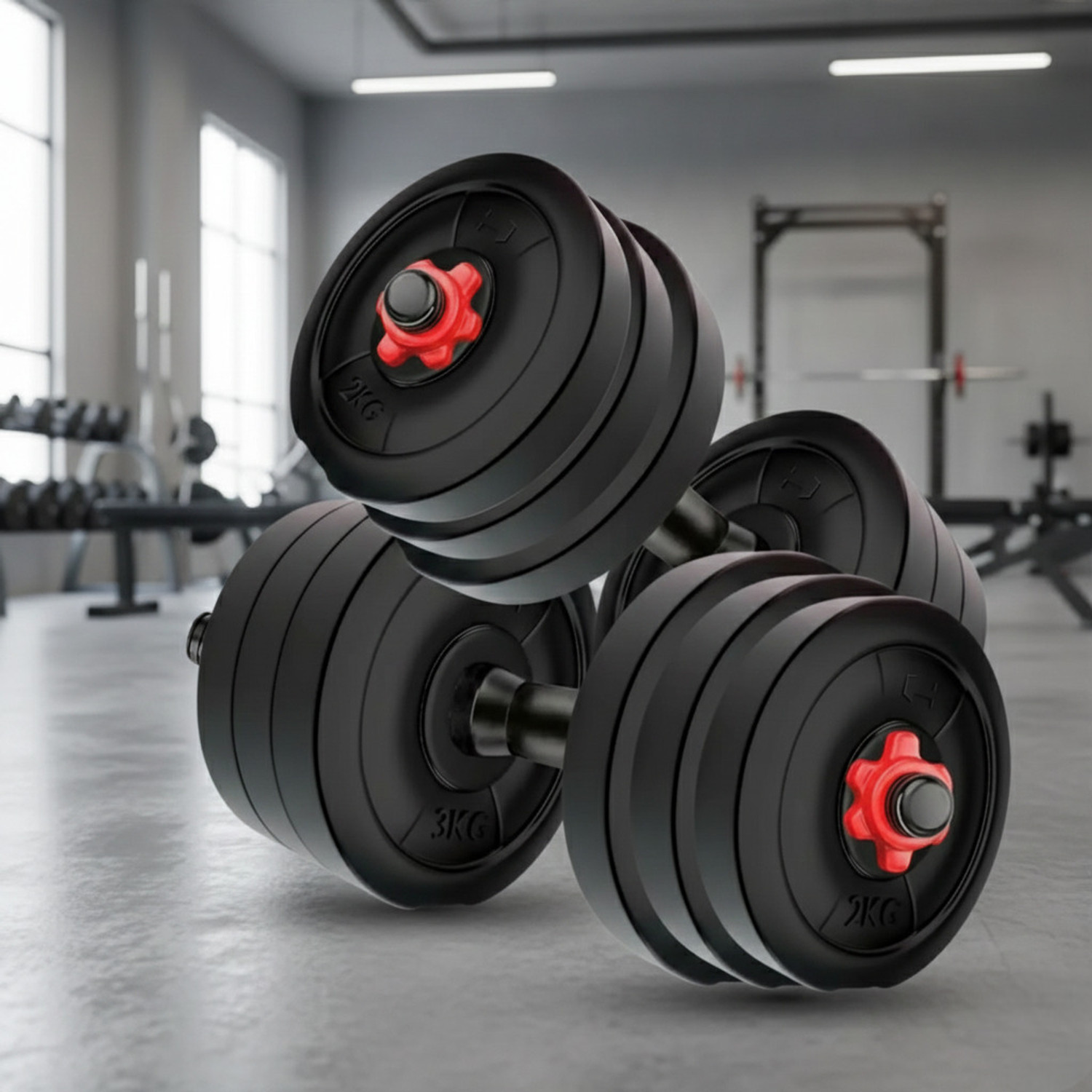 Image of BELLATRIX X 20KG (2KG X 4+3KG X 4) Dumbbell Set, Combo Adjustable Gym Adjustable Dumbbell (20 kg)