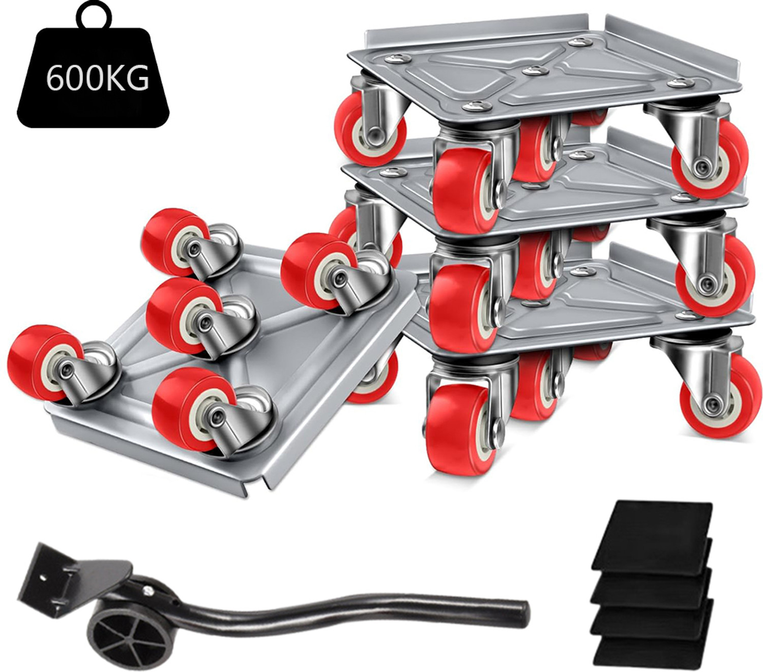 HASTHIP 5Pack Furniture Moving Dolly Set 600kg Pack of 5 - Image 6