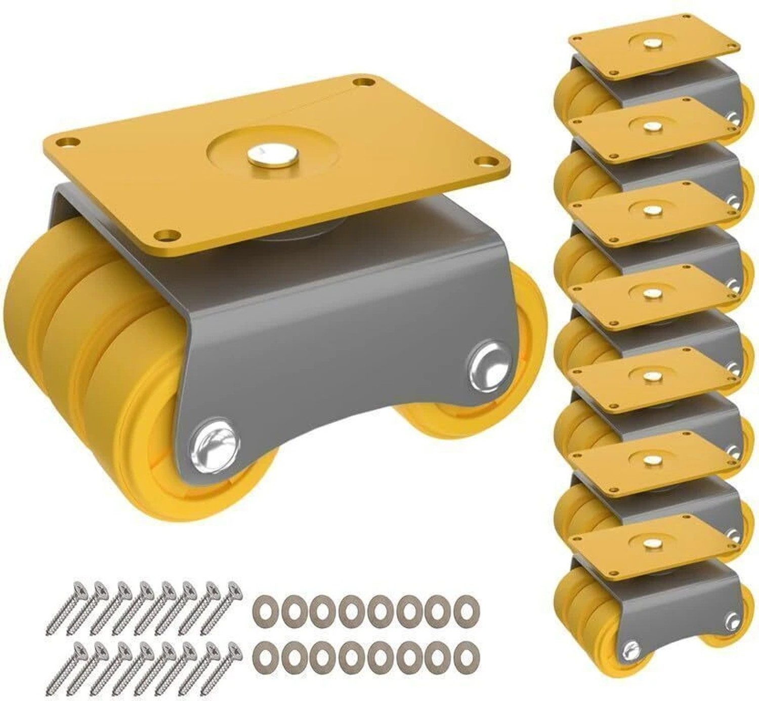 Image of Hepiack 6 Wheel Heavy Duty Revolving 6X Roller for Furniture Industrial Furniture Caster (Pack of5)