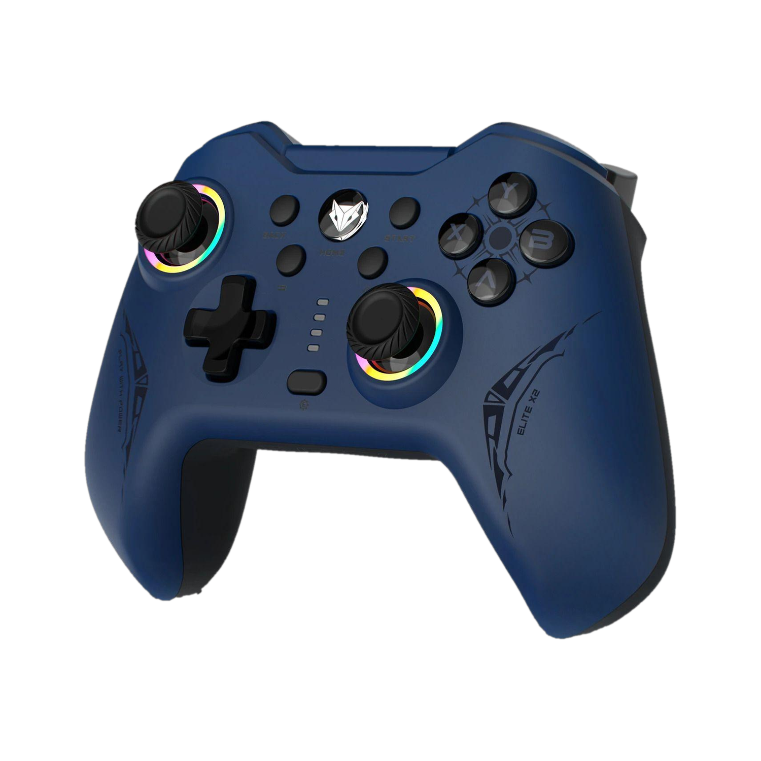 Image of Frontech Wired Type-C Gaming Controller |Dual Vibration Motors | RGB Light (GP-0001) USB Gamepad (Black, For Windows 10, PS3, Android)
