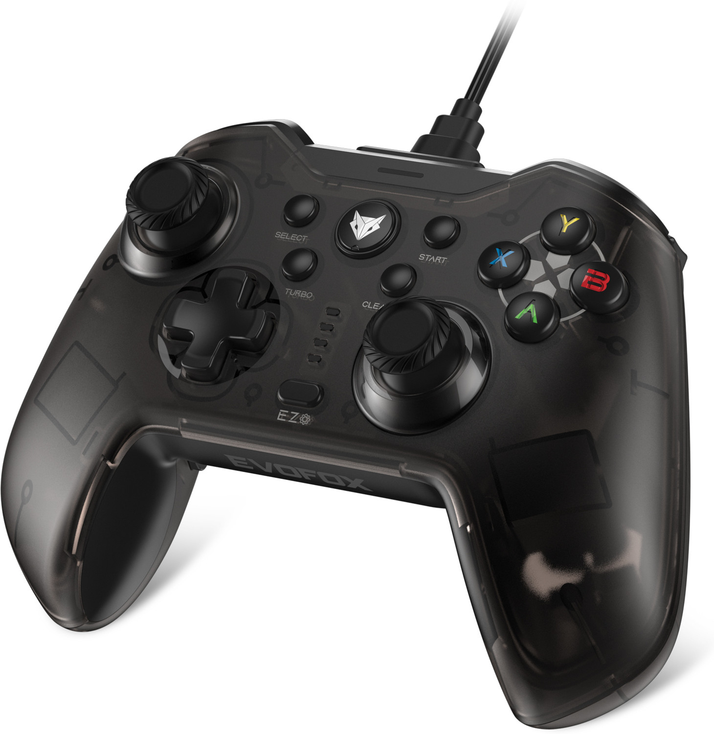Image of Frontech Wired Type-C Gaming Controller |Dual Vibration Motors | RGB Light (GP-0001) USB Gamepad (Black, For Windows 10, PS3, Android)