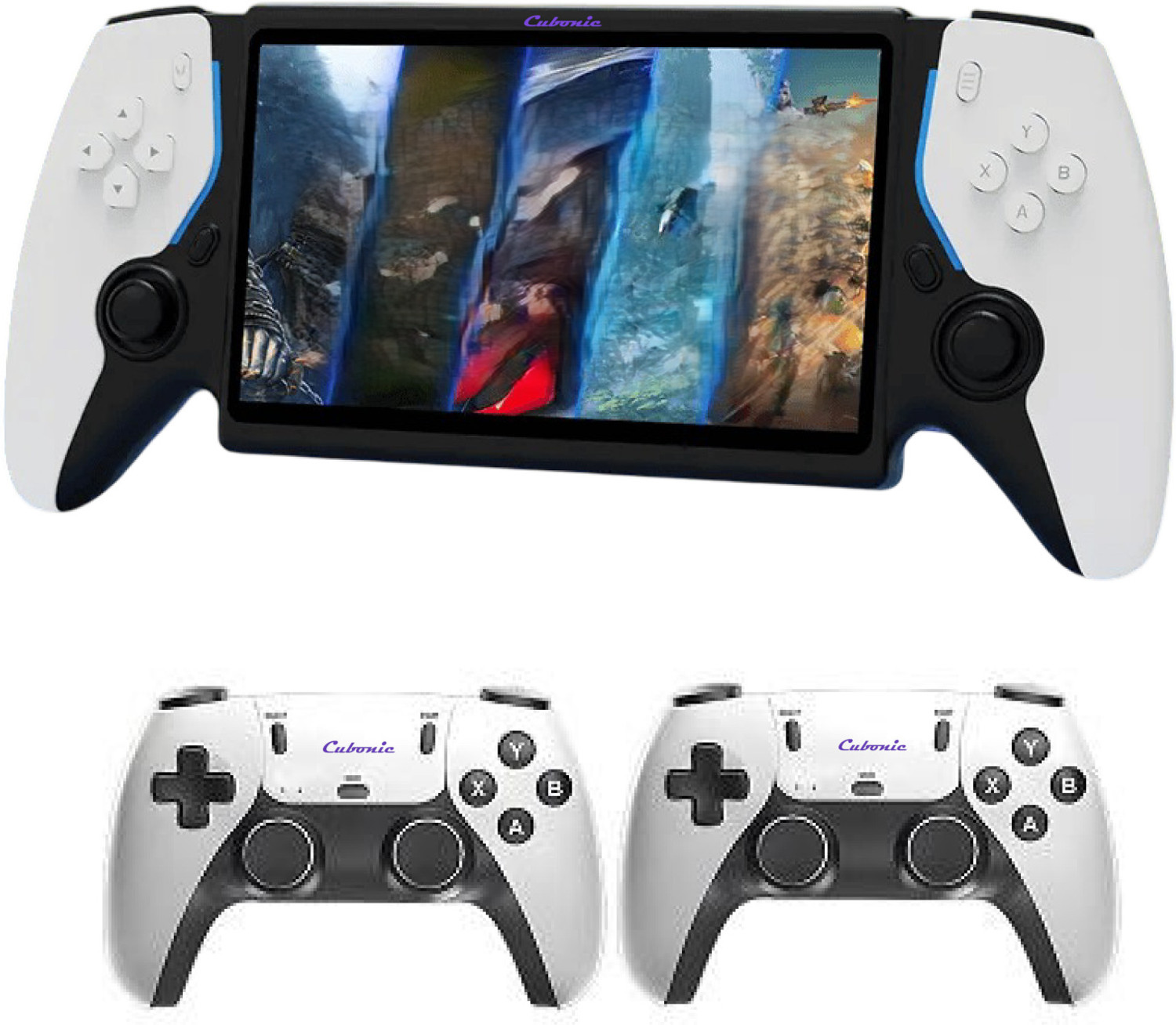 Image of Confiavel GS5 Pro Retro Game Console 64 GB with GTA San Andreas, 52 Emulators, 30,000+ Games Like God Of War ,Tekken, SmackDown (White)