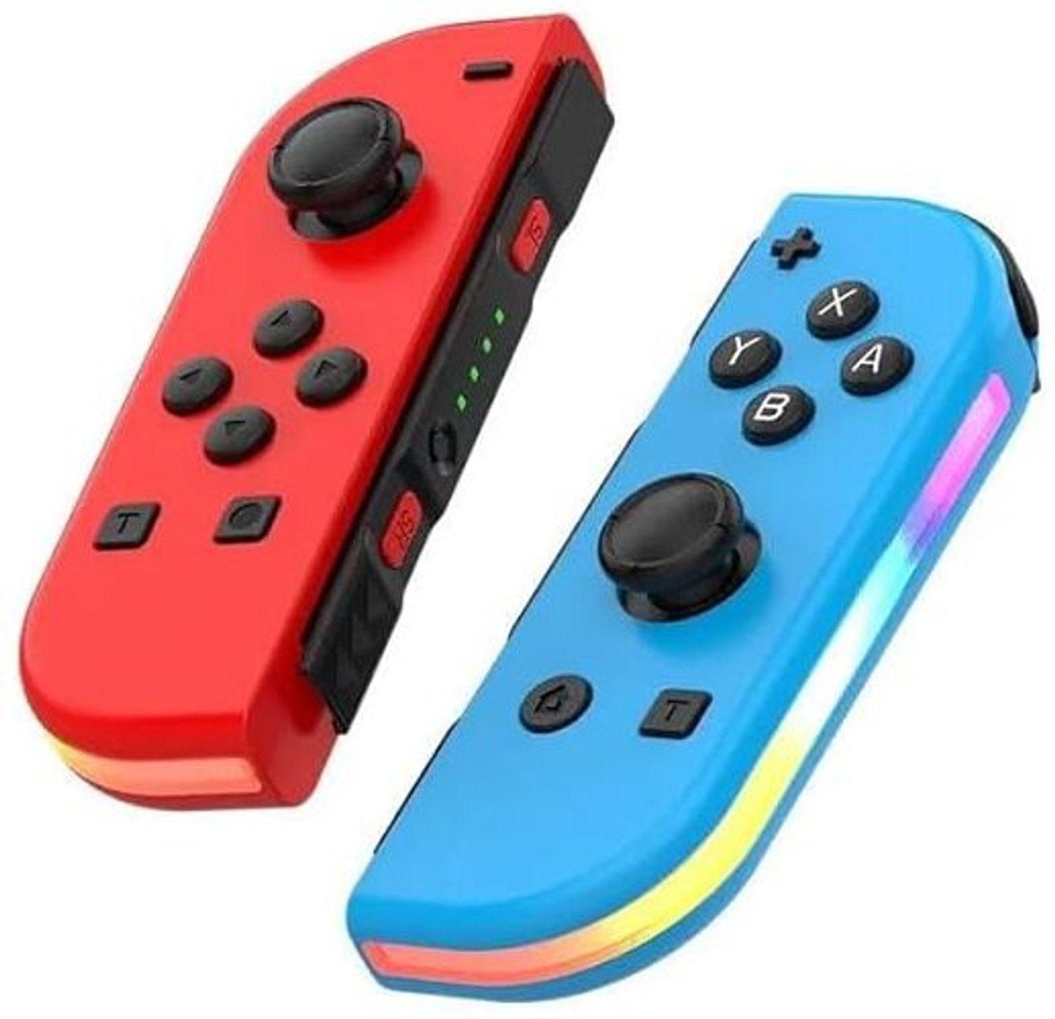 Image of Tobo RGB LED Joy Con Controller for Nitendo Switch Compatible with Switch TD-1334GA Bluetooth Gamepad (Red and Blue, For Android, Mac OS, PC, PS2, Switch, iOS, Windows 10)