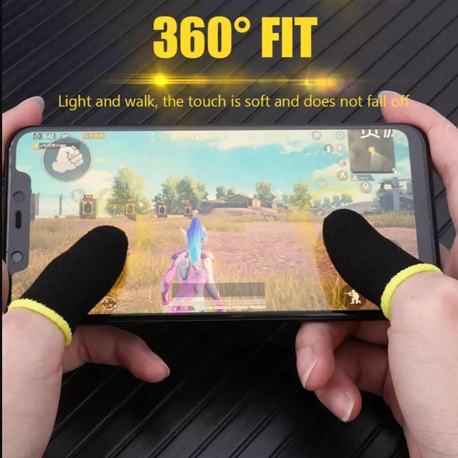 Image of Epicestore Mobile Gaming trigger pubg Gaming Accessory Kit (White, Golden, For Android)