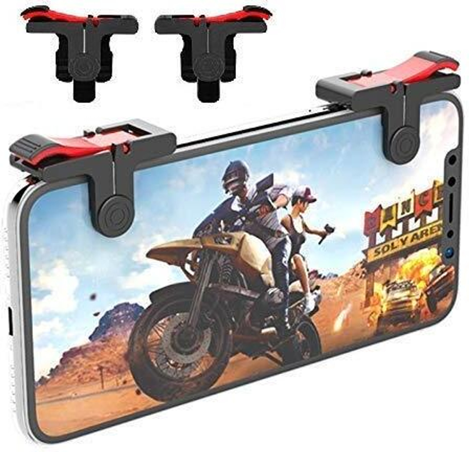 Image of Epicestore Mobile Gaming trigger pubg Gaming Accessory Kit (White, Golden, For Android)