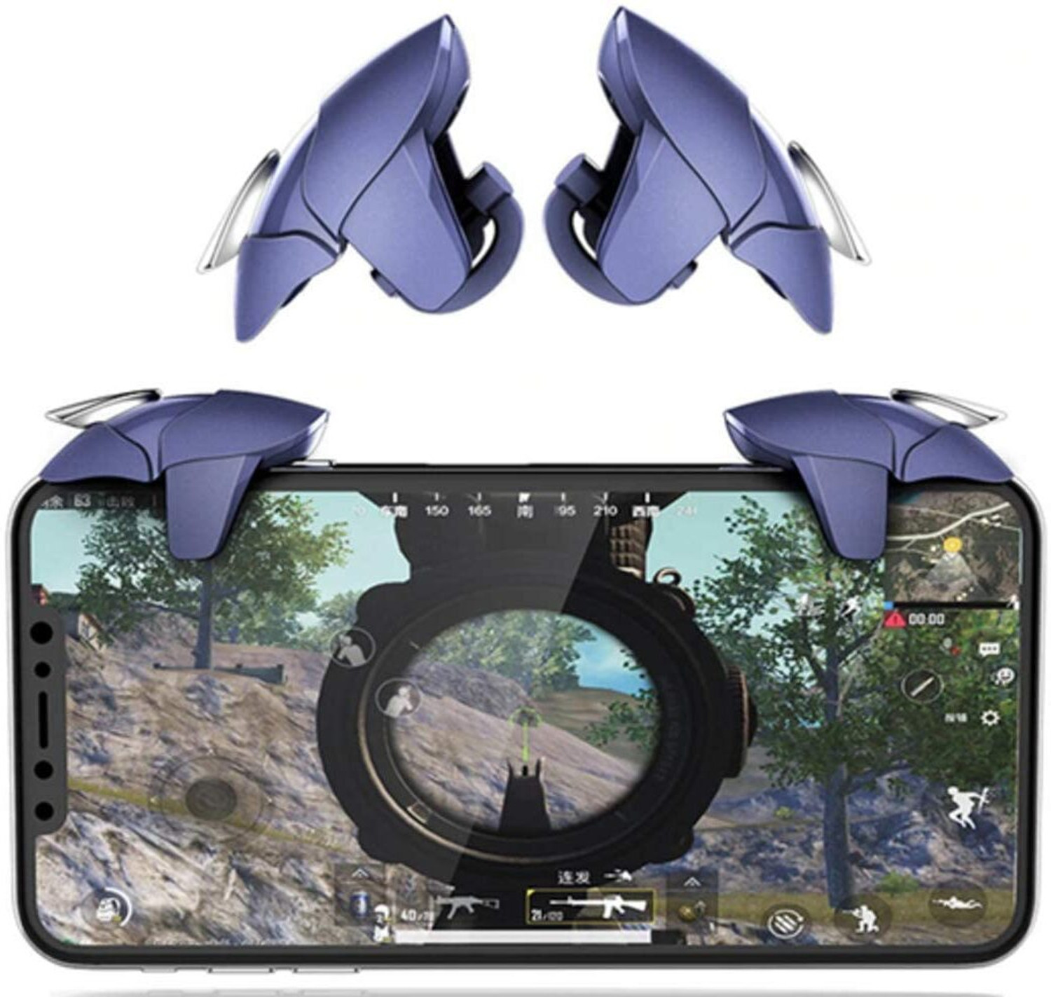 Image of Expresscraft Blue Shark Free Fire | Call of Duty Compatible with All Types of Smartphones Gaming Accessory Kit (Blue, For Android)