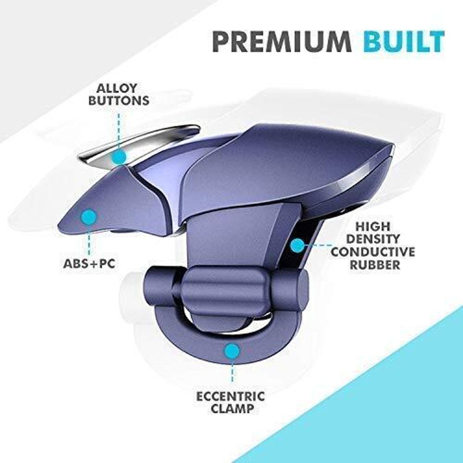 Image of Expresscraft Blue Shark Free Fire | Call of Duty Compatible with All Types of Smartphones Gaming Accessory Kit (Blue, For Android)