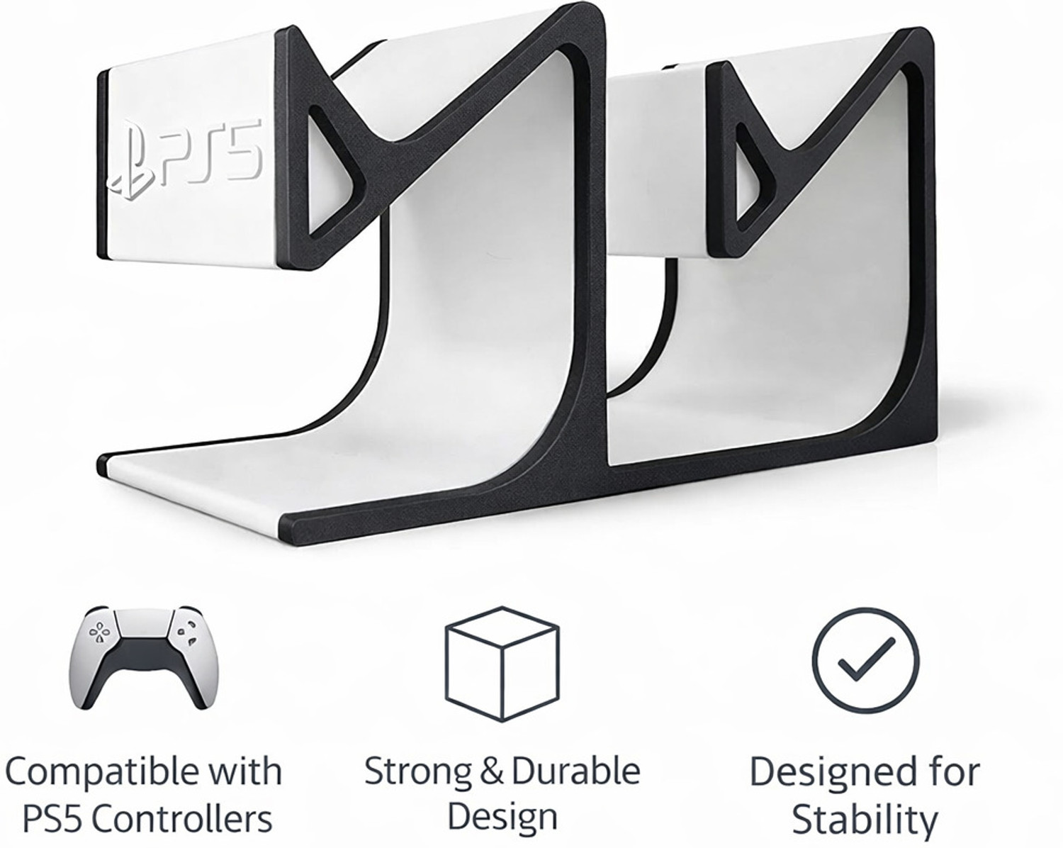 Image of ANUKIRTI PS5 Horizontal Stand Disk Edition Gaming Accessory Kit (Black, For PS5)