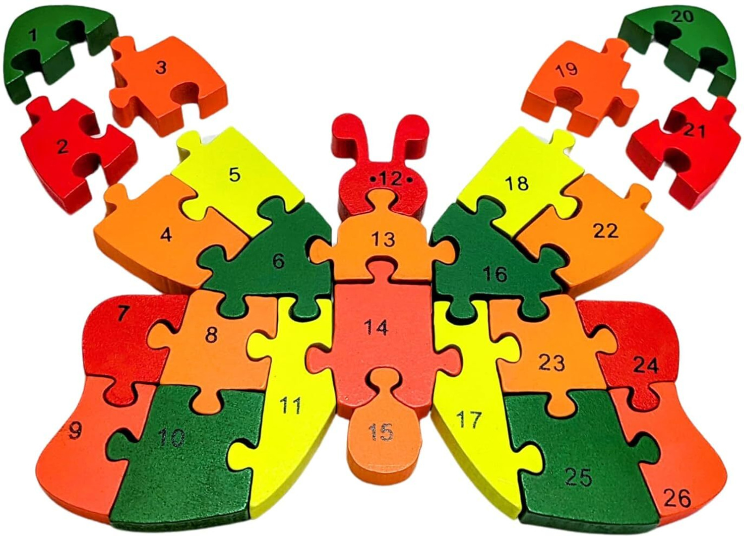 Image of DARKFISH Montessori Number Puzzle Board - Butterfly Counting Educational Toy for Kids Gaming Accessory Kit (Multicolor, For Android)