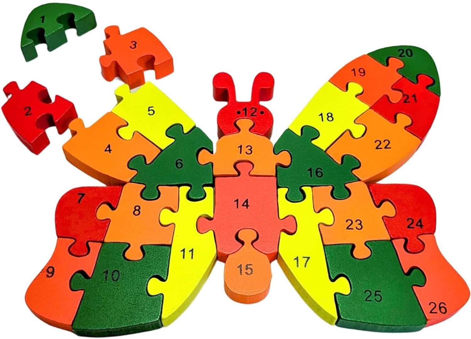 Image of DARKFISH Montessori Number Puzzle Board - Butterfly Counting Educational Toy for Kids Gaming Accessory Kit (Multicolor, For Android)