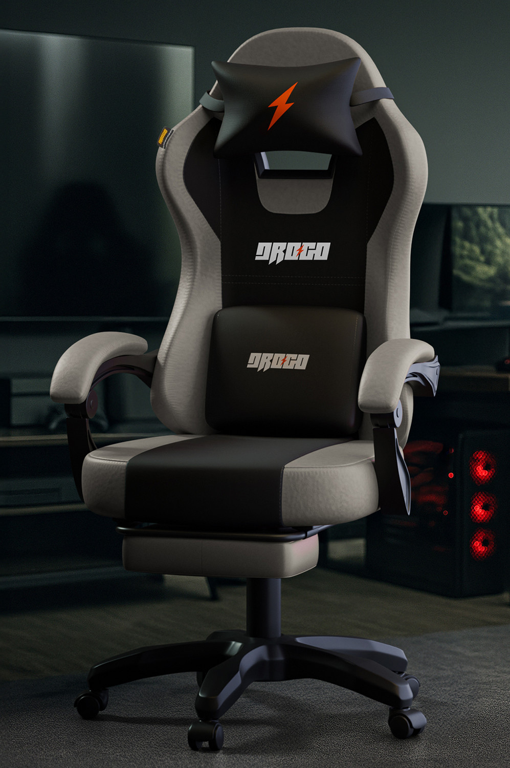 Drogo High Back Ergonomic Gaming Chair with Adjustable Neck, Armrest PU Leather Gaming Chair Price in India - Buy Drogo High Back Ergonomic Gaming Chair with Adjustable Neck, Armrest PU Leather Gaming Chair online at Flipkart.com
