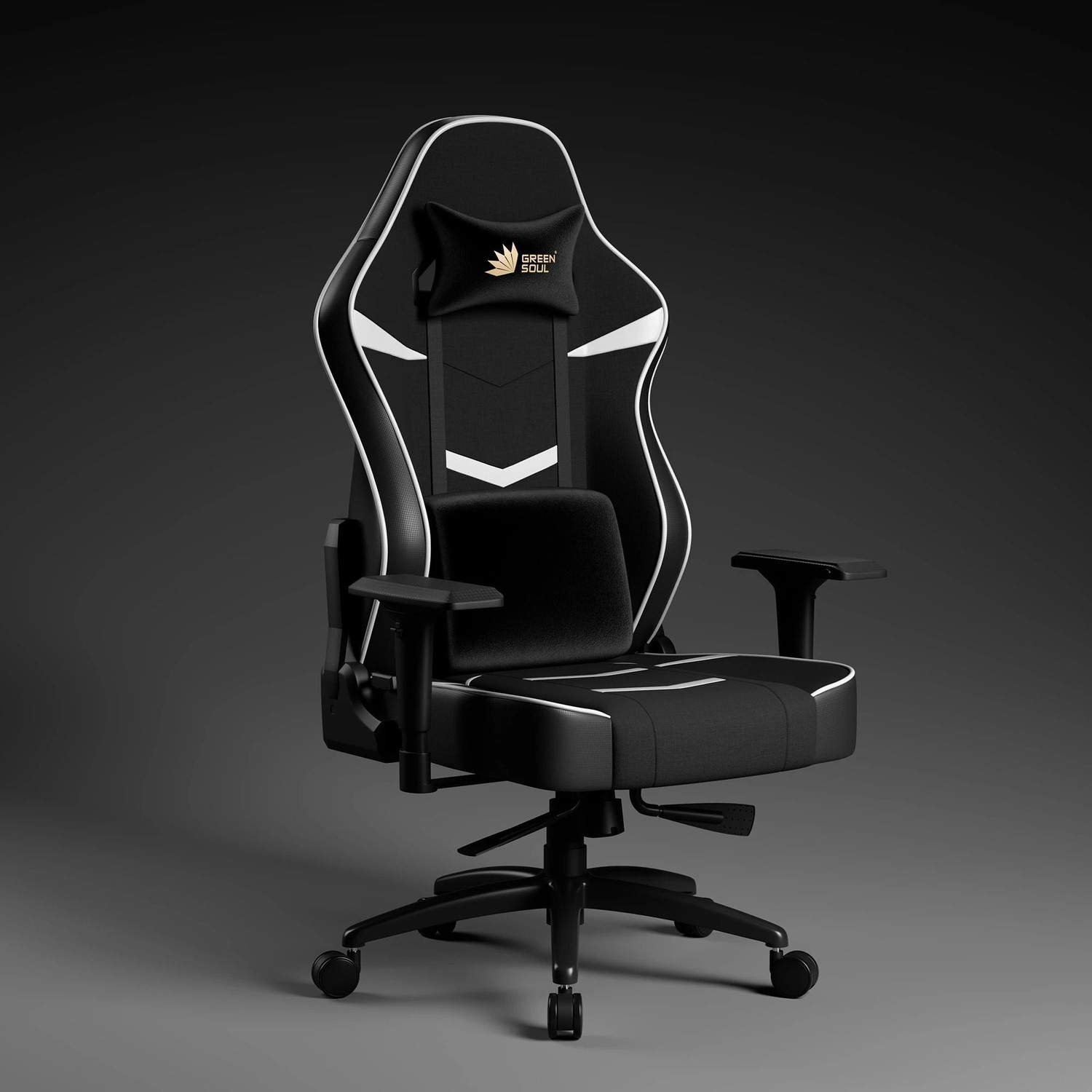 Image of Drogo Ergonomic Gaming Chair with Head & USB Massager, PU Leather Lumbar Pillow Gaming Chair (Red)