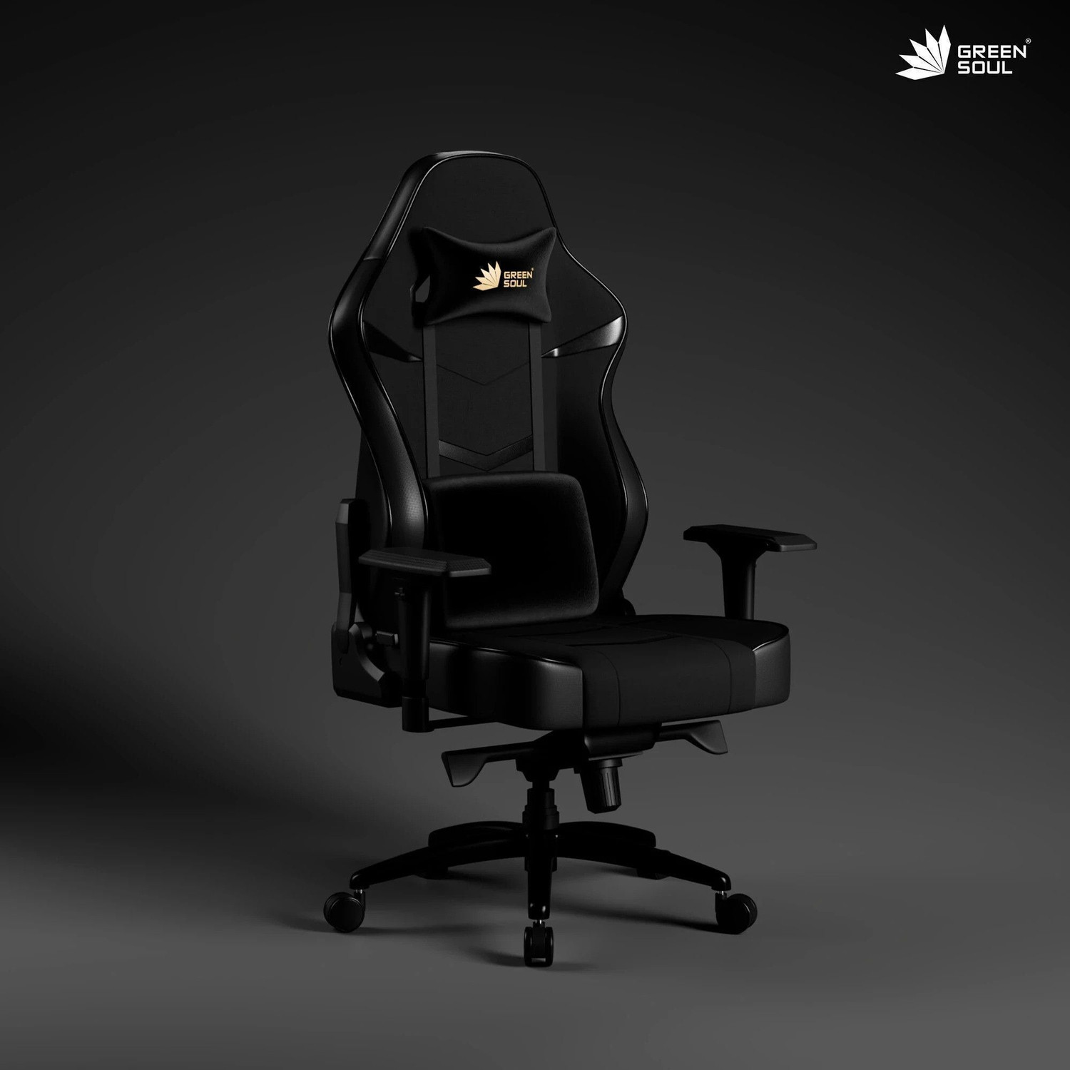 Image of Drogo Ergonomic Gaming Chair with Head & USB Massager, PU Leather Lumbar Pillow Gaming Chair (Red)