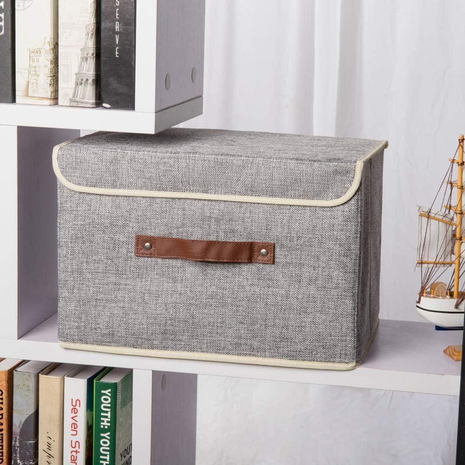Image of CHEFERYN STORAGE STOOLS Storage Box (Grey)