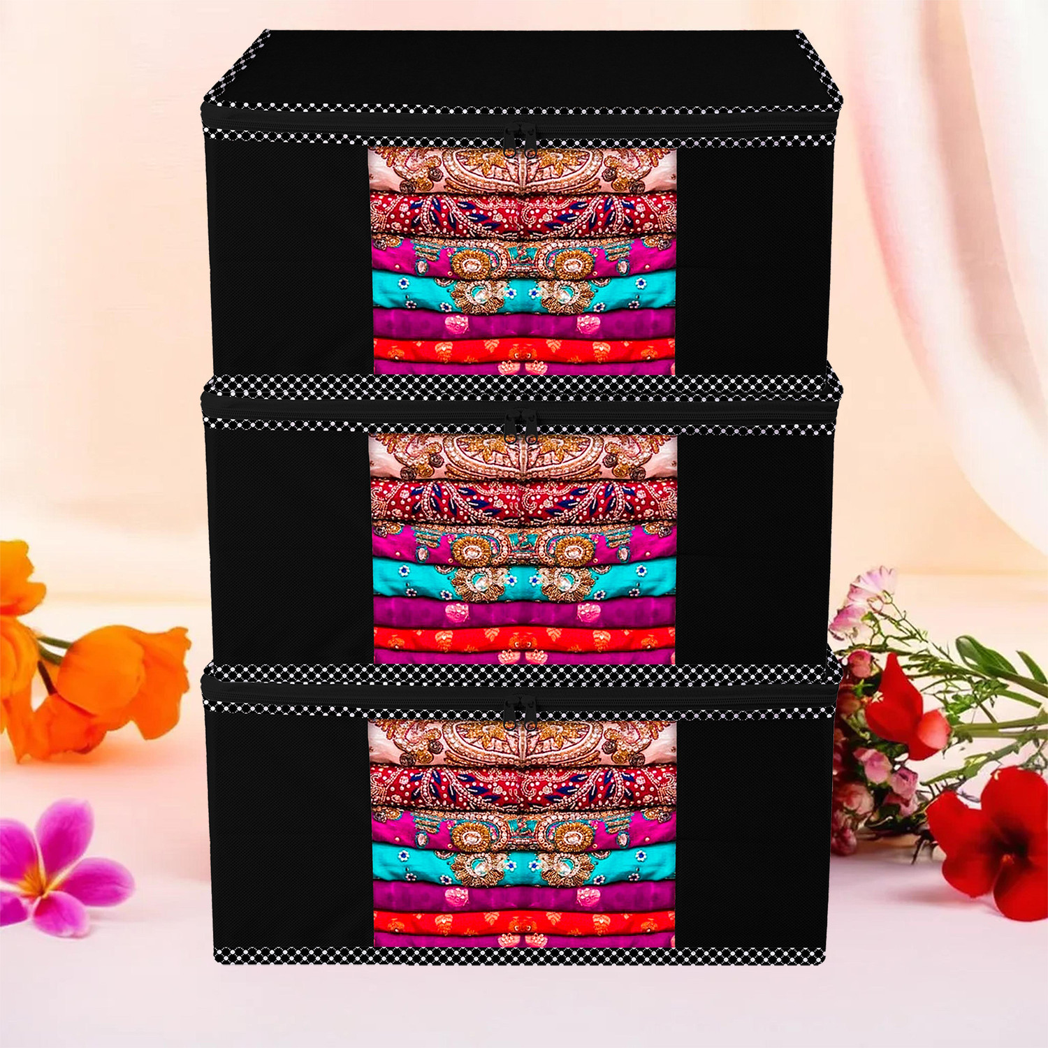 Image of KUBER INDUSTRIES Designer Saree Cover Large Size In Golden Satin Material With Capacity of upto 15 Sarees (Wedding Gift) KISC01 SCKISCG01 (Golden)