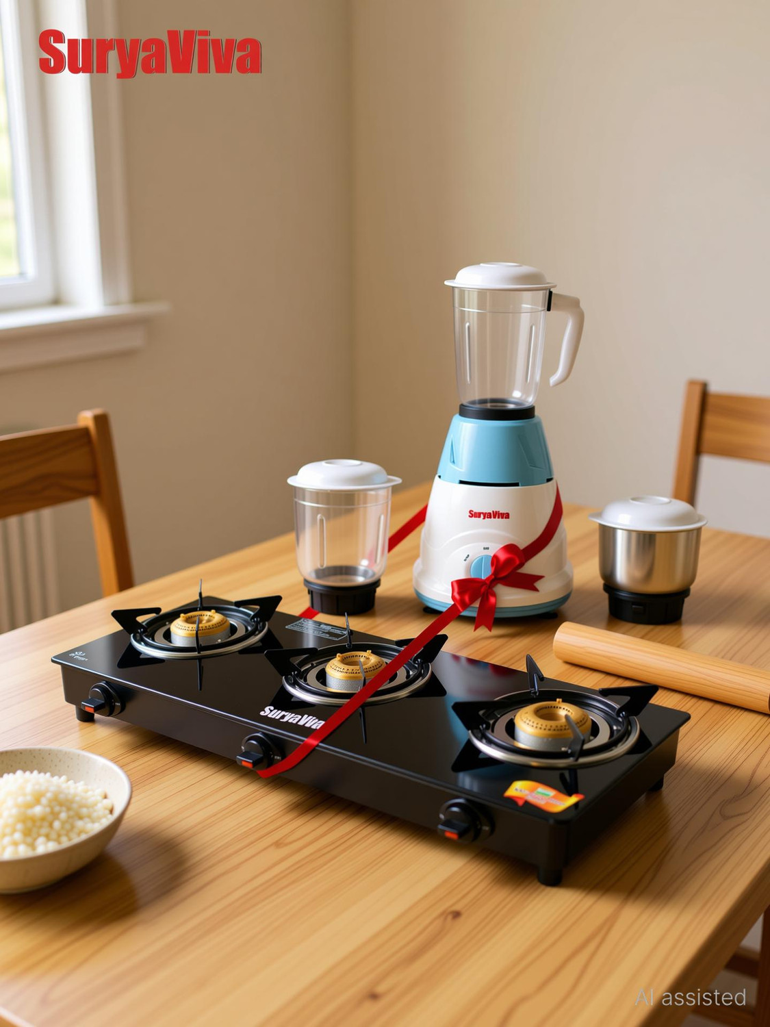 Image of Sunblaze Stainless Steel Manual Gas Stove (3 Burners)