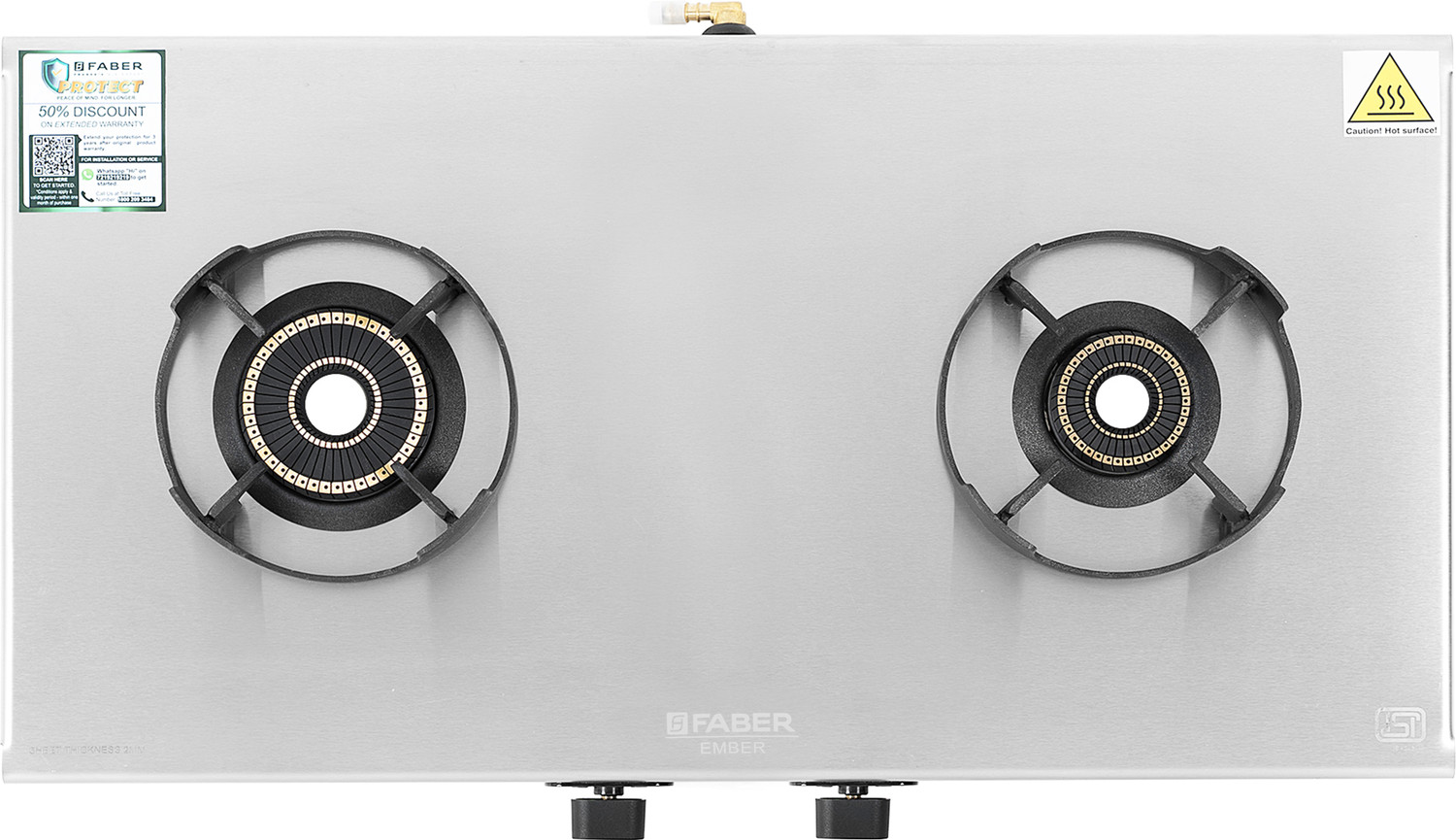 Faber Ember Stainless Steel Cooktop 2 Burners - Image 1