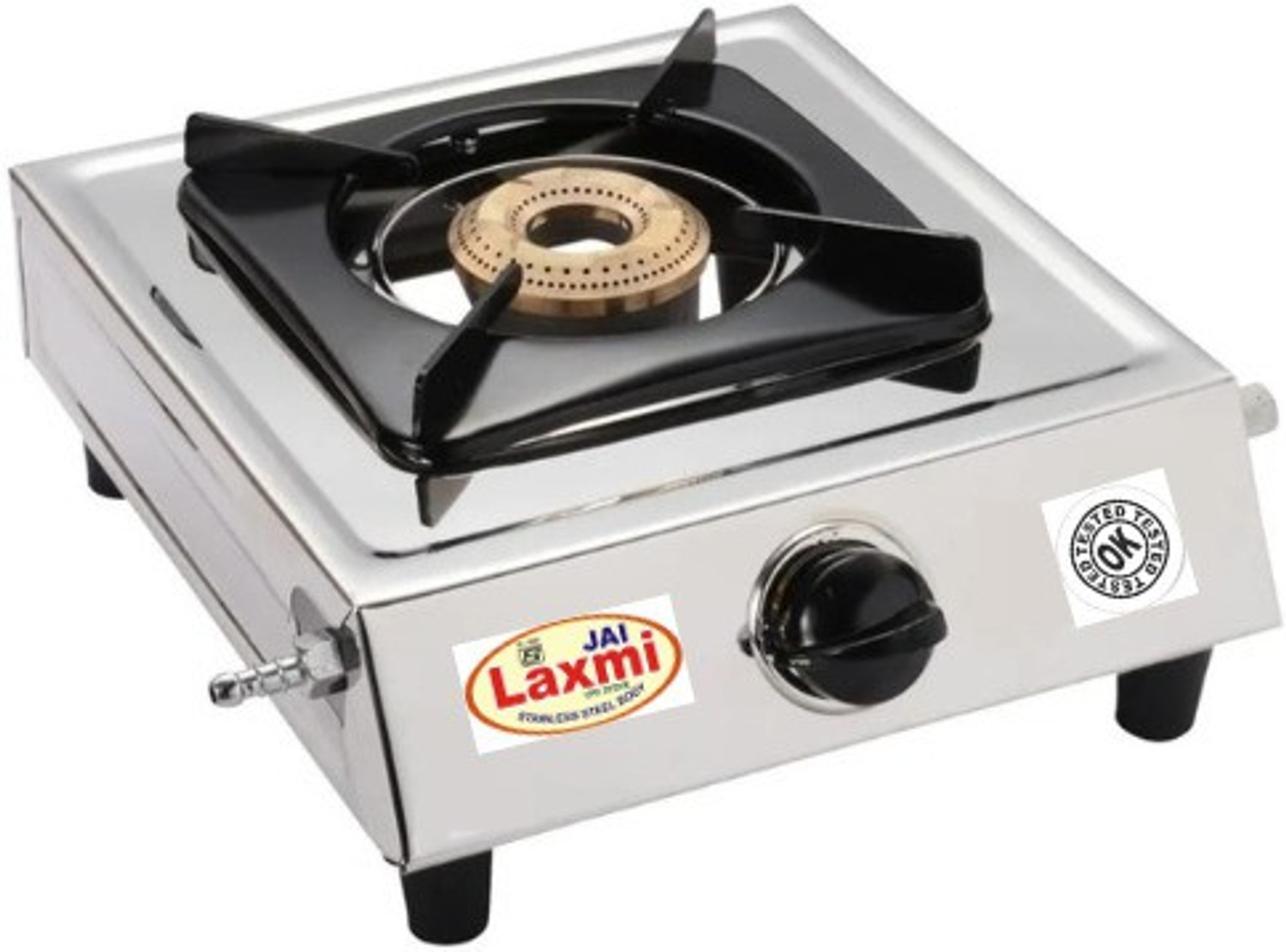 Image of JAI LAXMI Single Burner (1 Burner) Stainless Steel Manual Gas Stove (1 Burners)