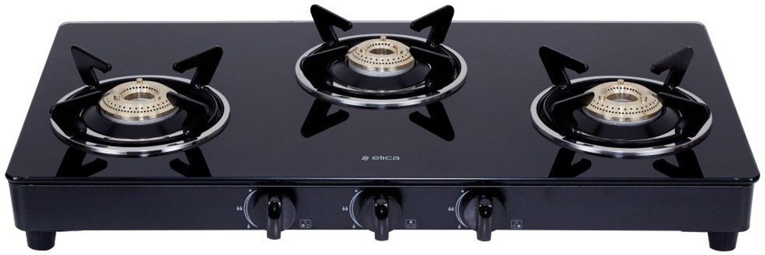 Elica 703 CT VETRO BLK Glass Manual Gas Stove Price in India - Buy Elica 703 CT VETRO BLK Glass Manual Gas Stove online at Flipkart.com