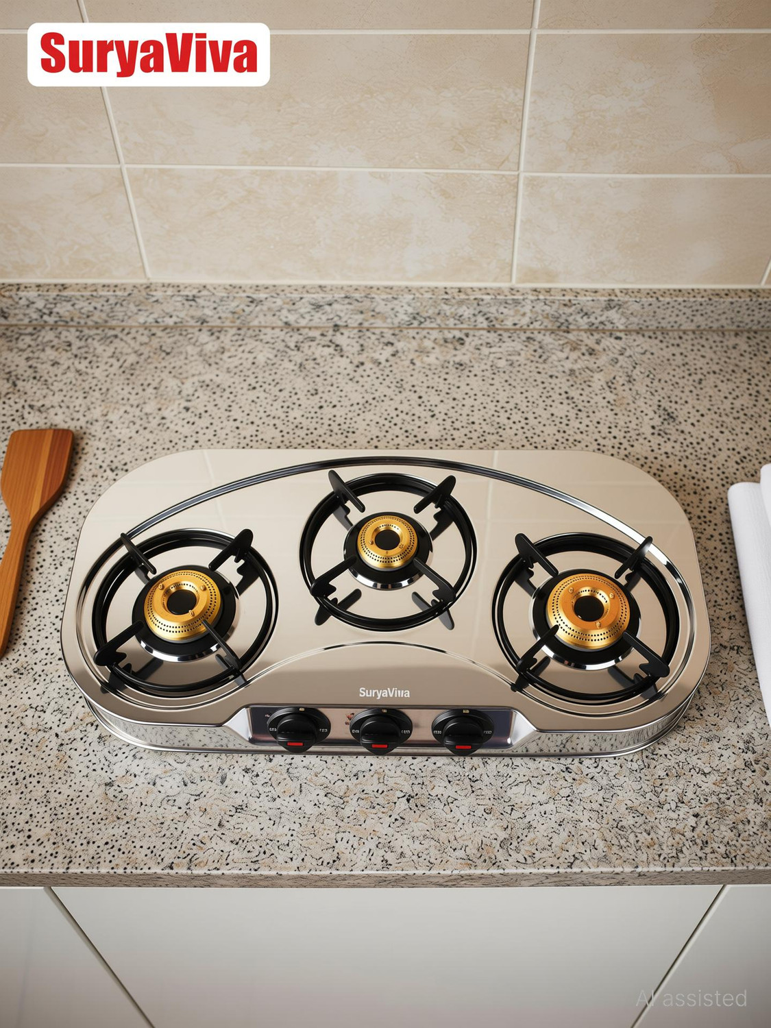 Image of Sunblaze Stainless Steel Manual Gas Stove (3 Burners)