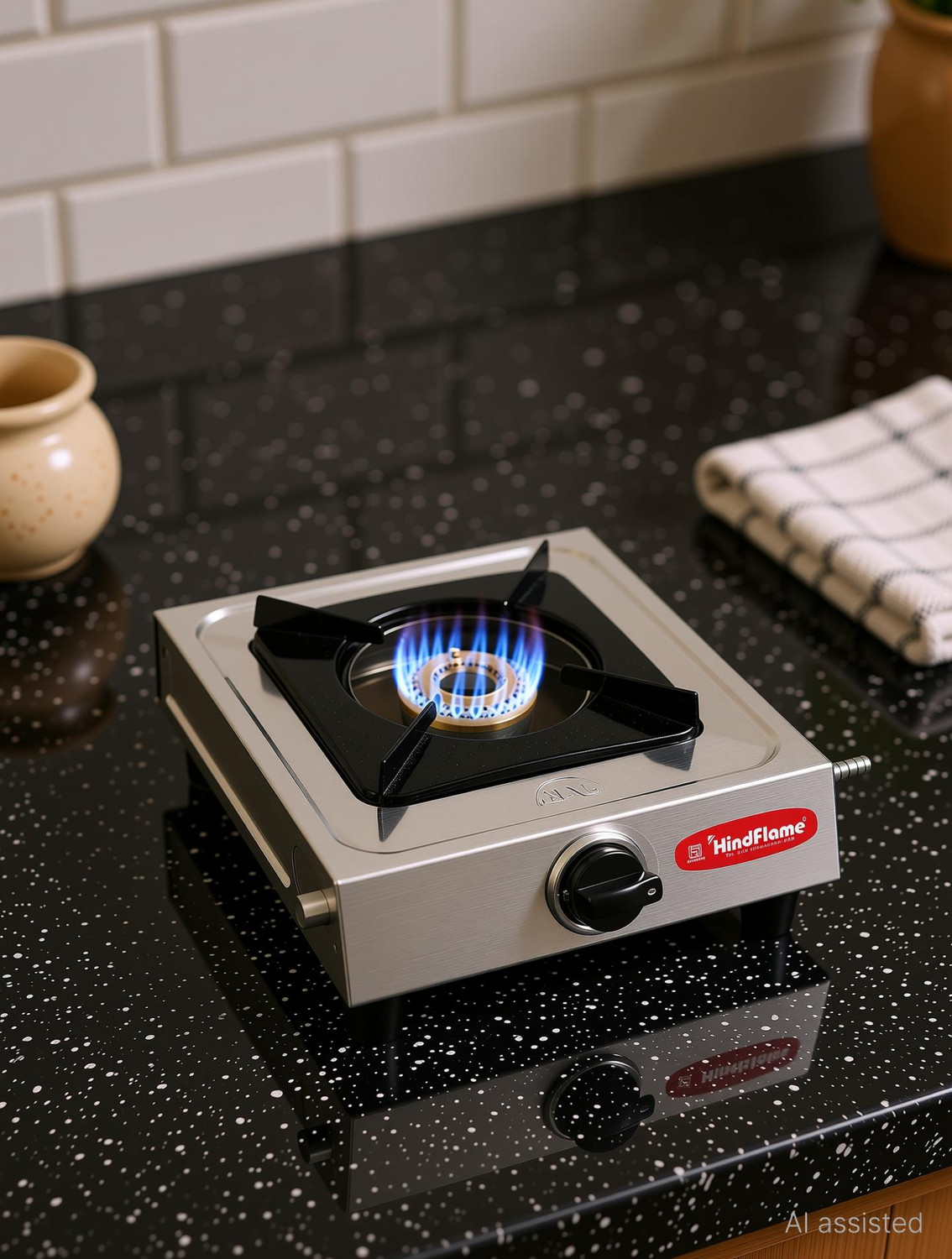 Image of QUALX 500 W Radiant Cooktop Push Button (Black, ISI Mark 2000W Shock-Proof only on earthing Electric Cooking Heater)