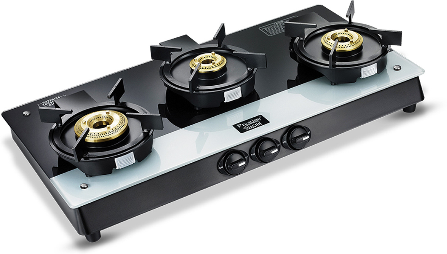 Image of Vidiem VEDA GS G3 309A COOKTOP Glass Manual Gas Stove (3 Burners)