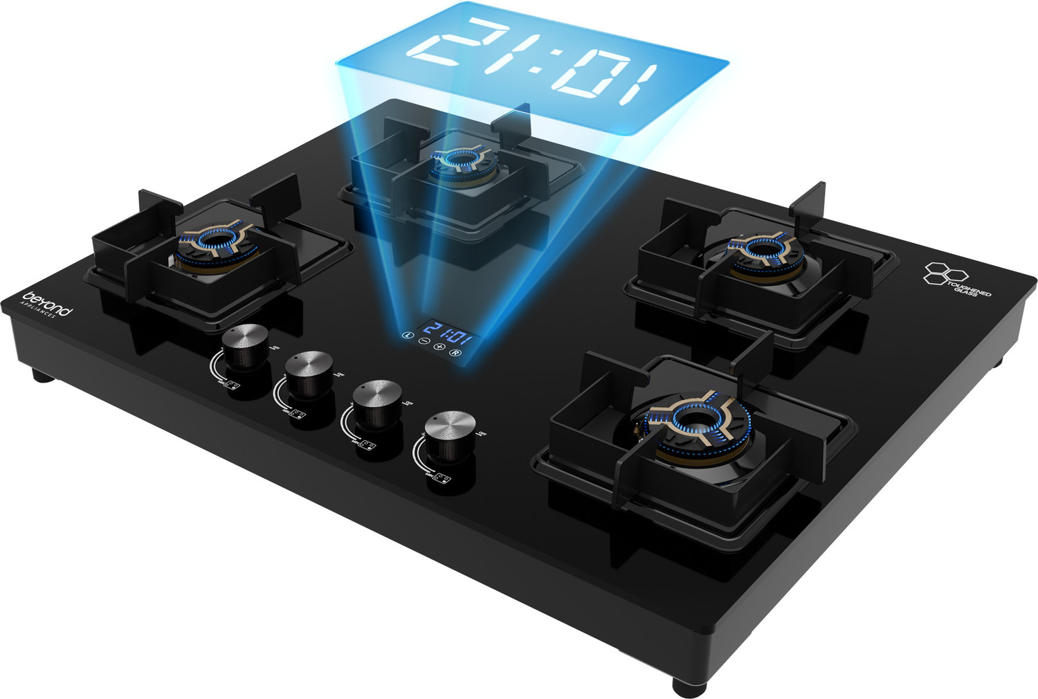 Image of invisible world 2000 W Infrared Cooktop Touch Panel (Silver, Invisible Induction Cooktop | Under Counter Built-In Induction Stove |)
