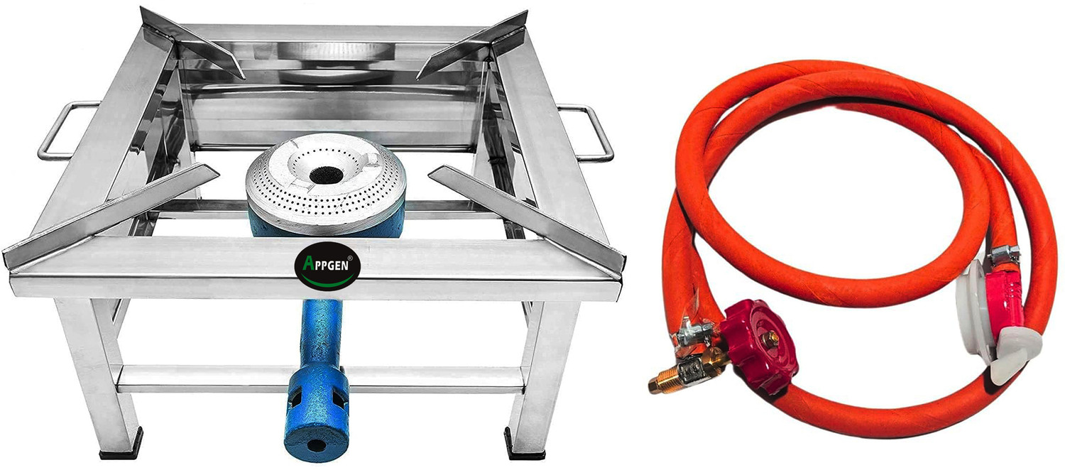 Image of JAI LAXMI Single Burner (1 Burner) Stainless Steel Manual Gas Stove (1 Burners)