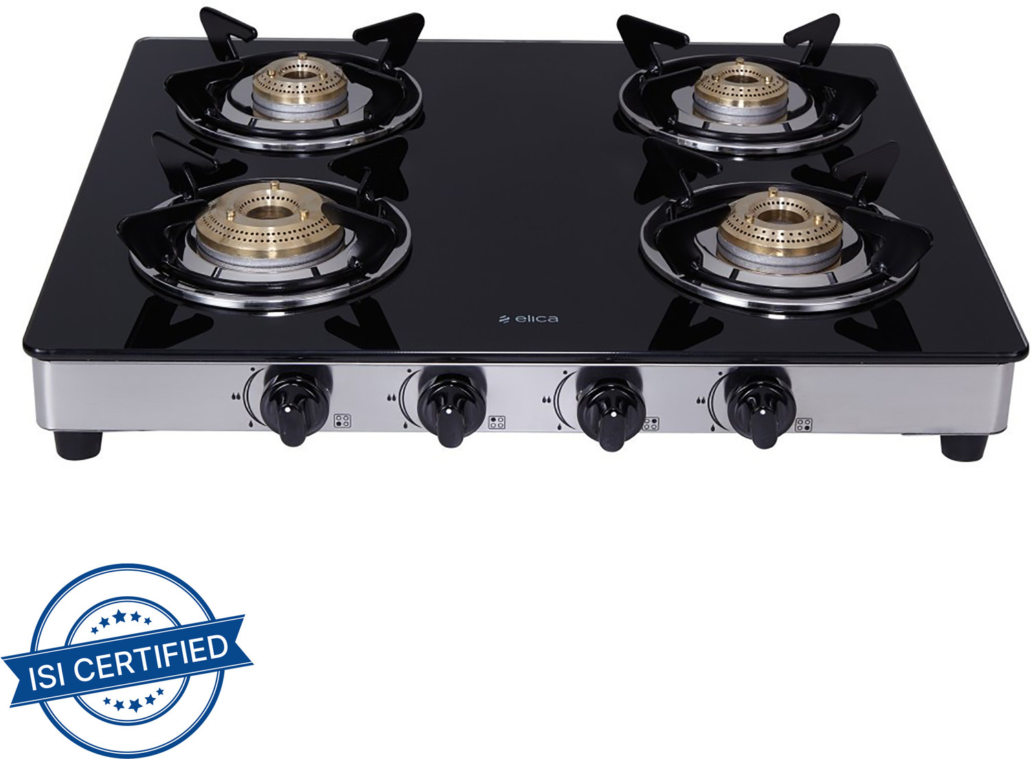 Elica 594 CT VETRO 1J (DT SERIES) with Double Drip Tray Glass Manual Gas Stove Price in India - Buy Elica 594 CT VETRO 1J (DT SERIES) with Double Drip Tray Glass Manual Gas Stove online at Flipkart.com