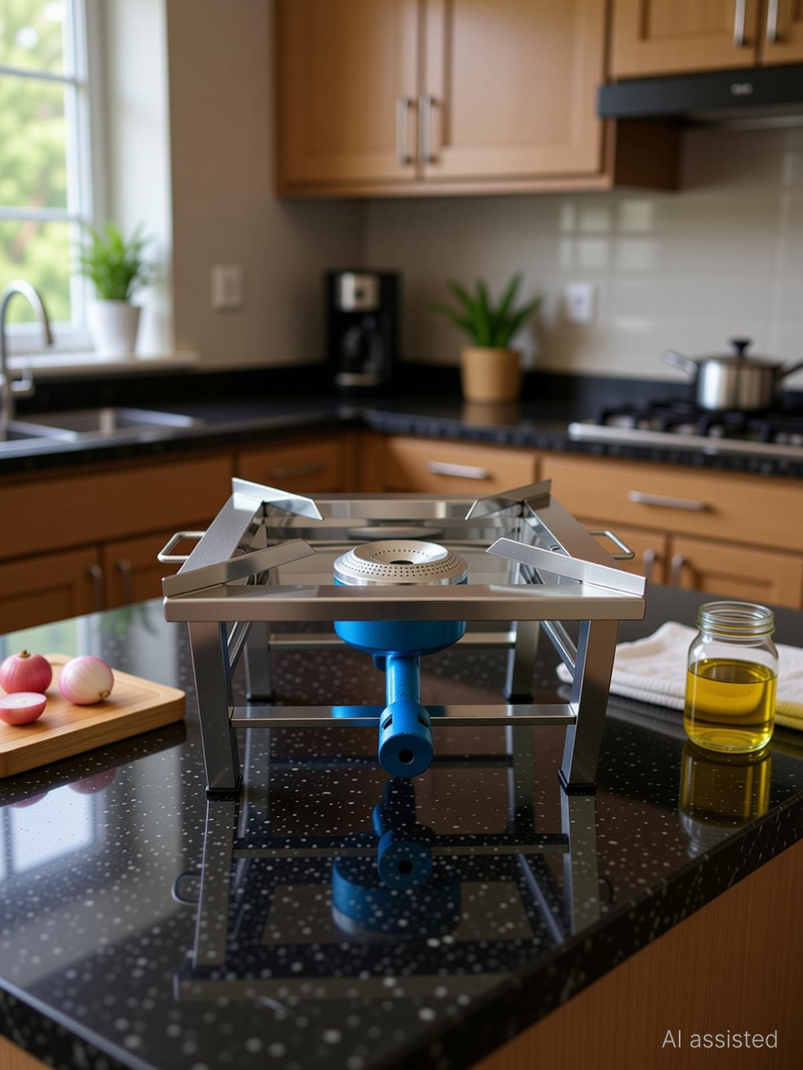 Image of JAI LAXMI Single Burner (1 Burner) Stainless Steel Manual Gas Stove (1 Burners)