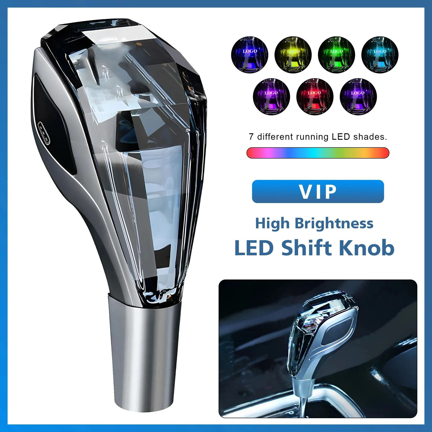 ASRYD VIP Crystal LED Car Gear Knob - Image 1