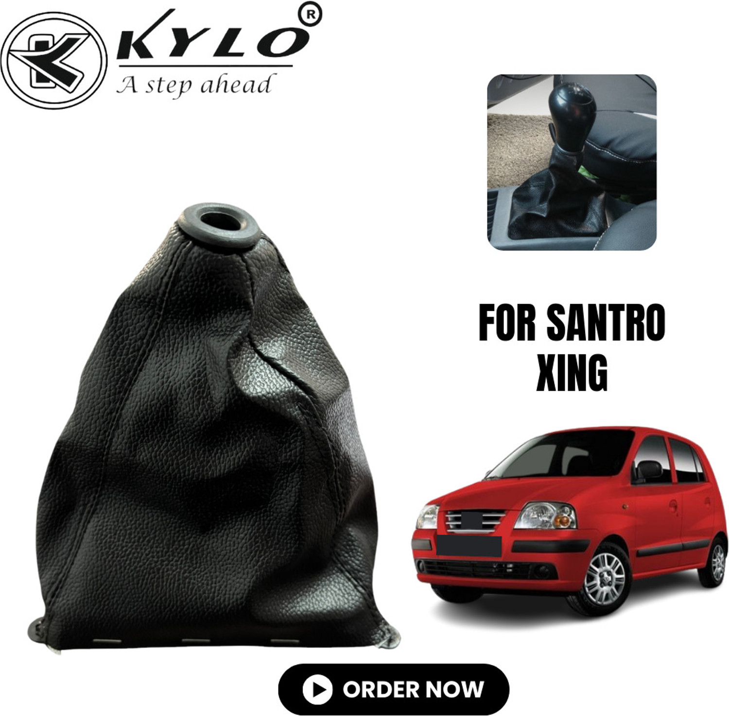 Image of My IND Beige Color Pu Leather Gear Shift Lever Cover for Bolero SLX /SLE Antique Finish Gear Shift Collar