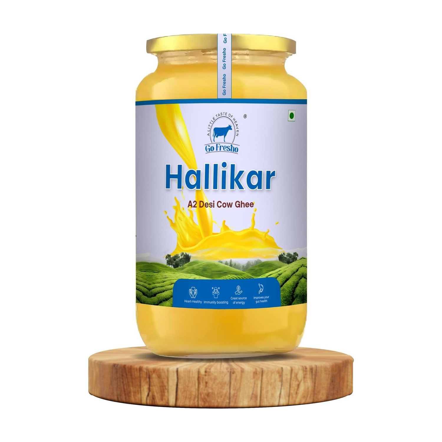 Image of Avadhesh Farms A2 Desi Cow Vedic Bilona Cultured Ghee | Pure & Traditional Ghee Glass Bottle Ghee Glass Bottle (5 L)
