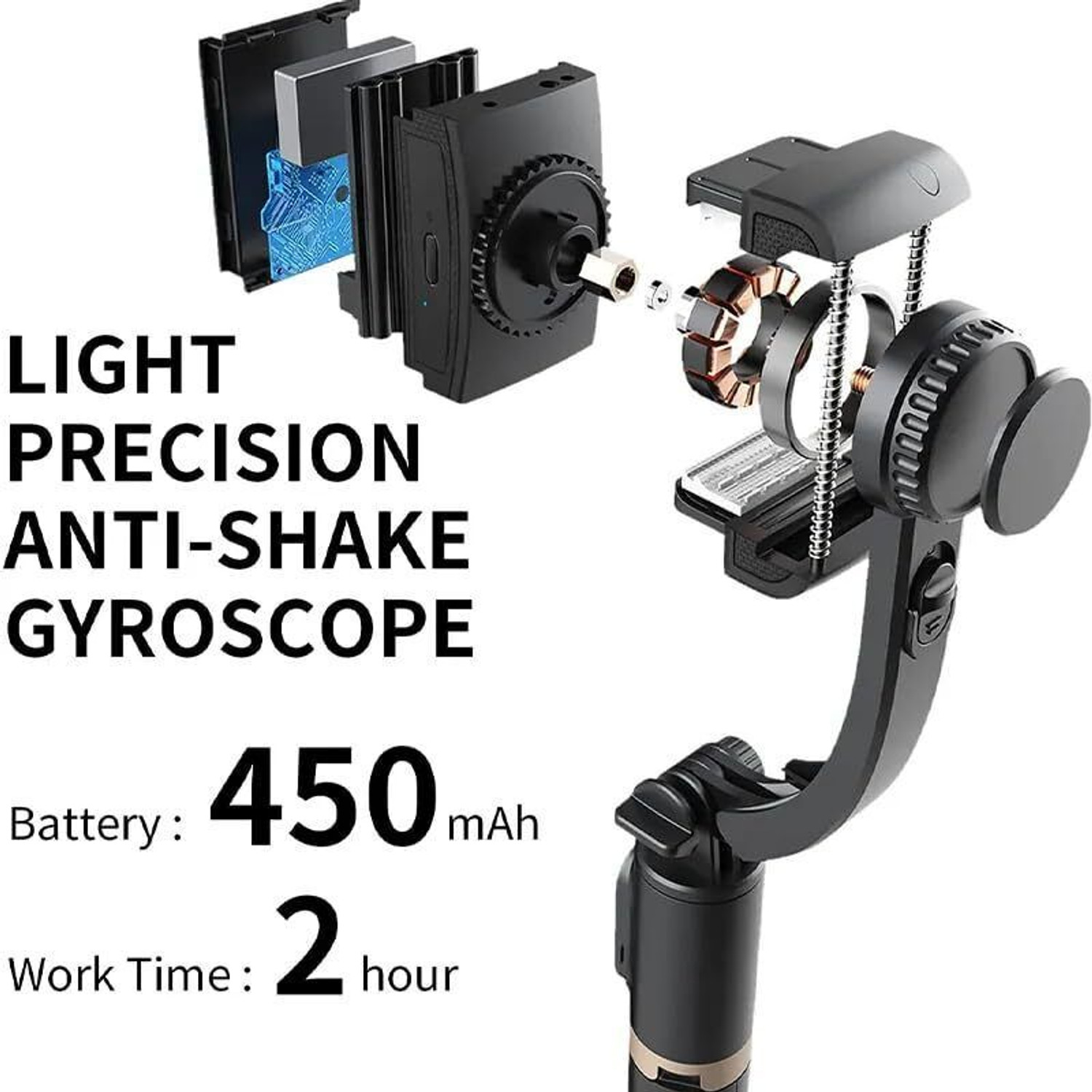Image of hohem iSteady V3 Ultra w /AI Tracking Built-in Extendable Tripod,Fill Light & Remote 3 Axis Gimbal for Mobile (400Grams)