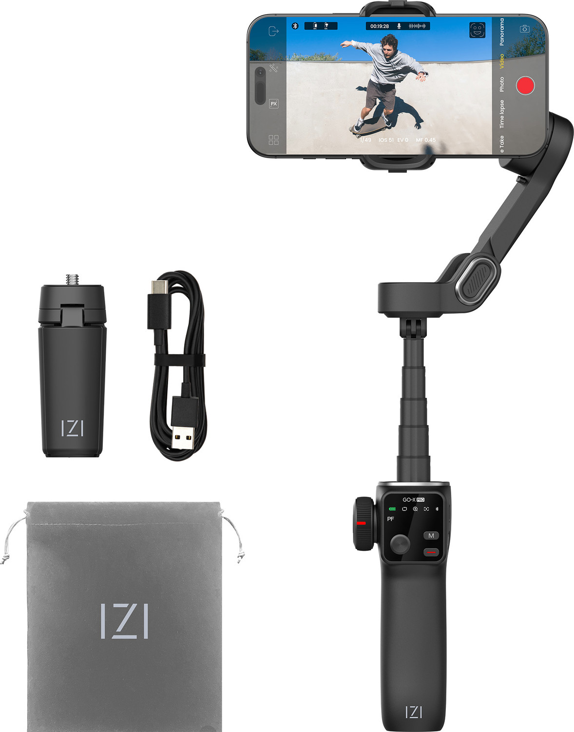 IZI GO-X PRO Foldable Gimbal for Smartphones - Image 1