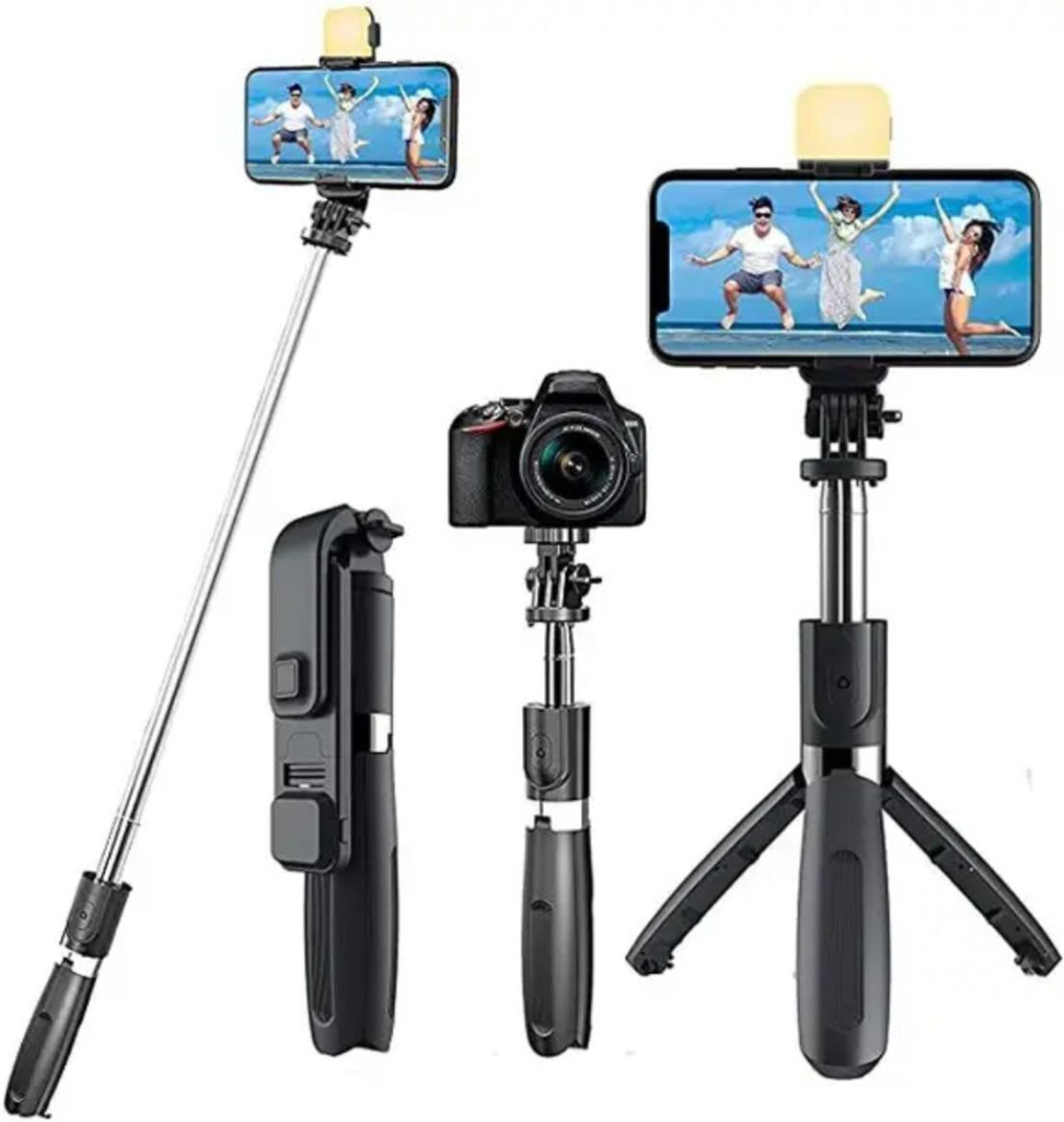 Image of hohem iSteady V3 Ultra w /AI Tracking Built-in Extendable Tripod,Fill Light & Remote 3 Axis Gimbal for Mobile (400Grams)