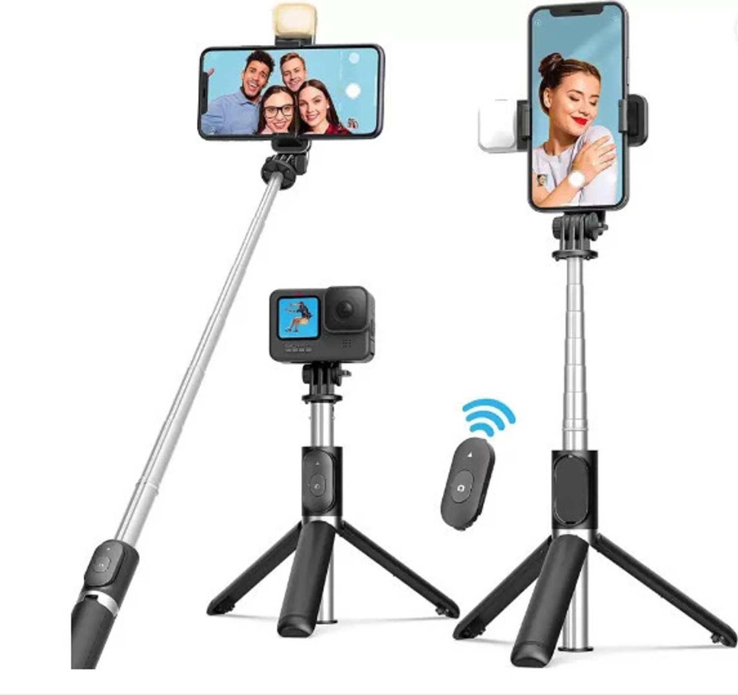 Image of keeva 3 Axis Handheld Smartphone Gimbal Stabilizer, Zoom Capability, Object Tracking, Video Edit & Share Support, Action Camera Support, 8 Hours Battery Life 3 Axis 3 Axis Gimbal for Camera, Mobile (300.0)
