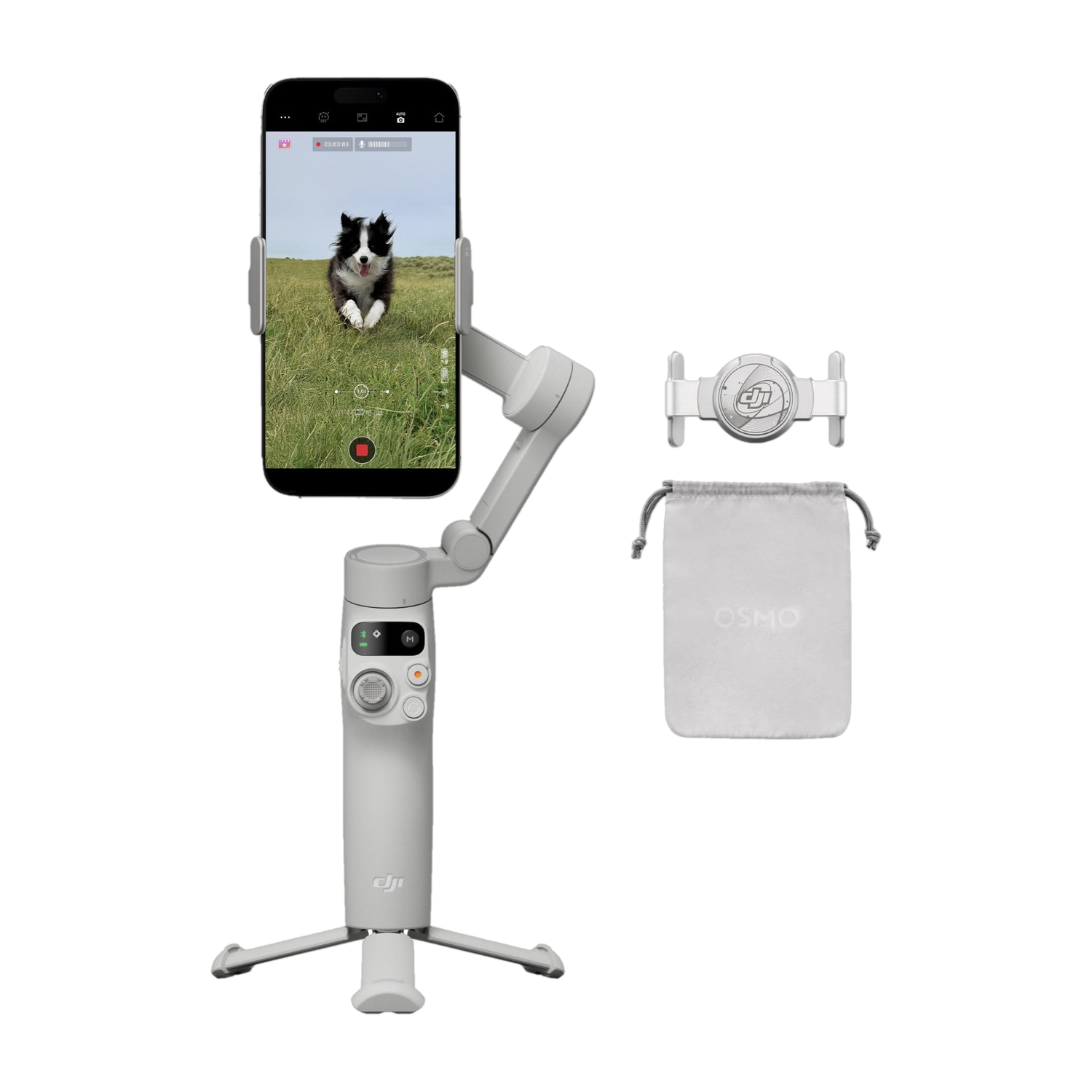 Image of hohem iSteady V3 Ultra w /AI Tracking Built-in Extendable Tripod,Fill Light & Remote 3 Axis Gimbal for Mobile (400Grams)