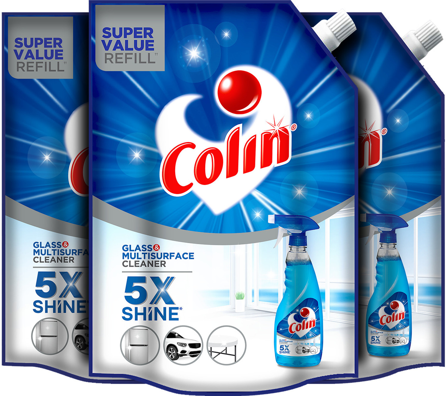Image of Colin best Glass and table surface Cleaner Liquid Spray | best Surface Cleaner | (2 x 500 ml)