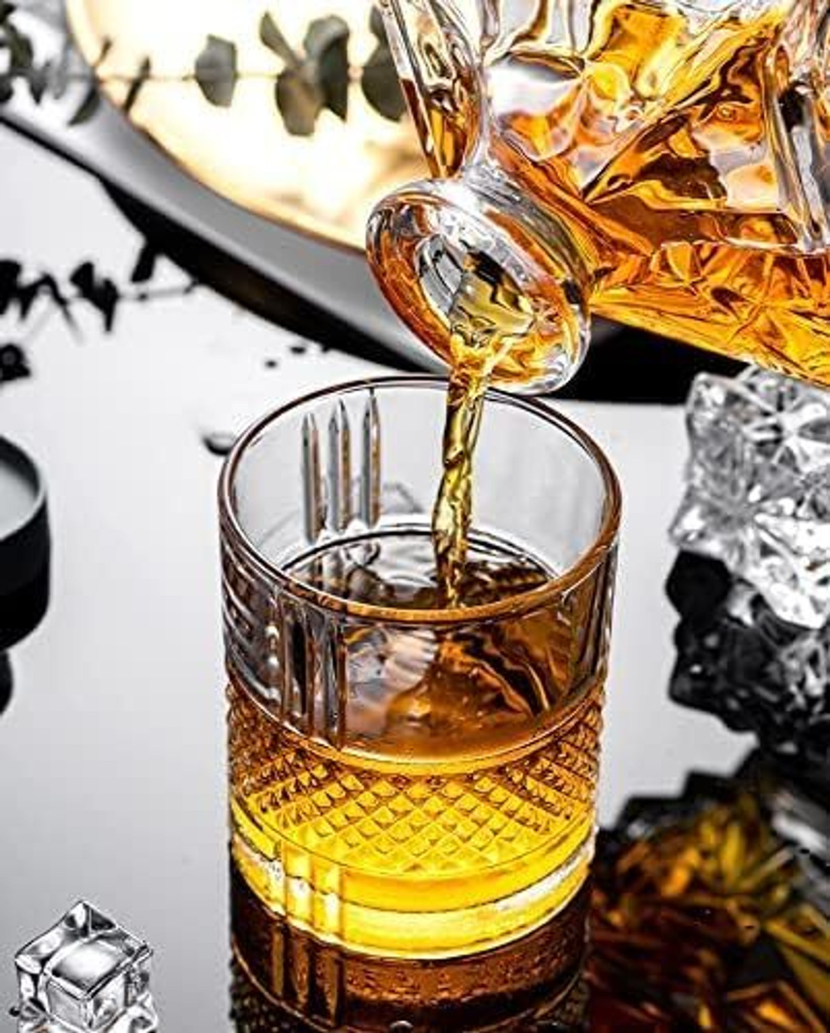 Image of Seiri (Pack of 4) Whiskey Glasses Imported Bar Glass-pack of 6 Glass Set Whisky Glass (500 ml, Glass, Clear)