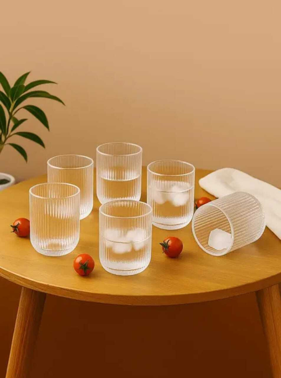 Image of Crystalglasses (Pack of 6) Glass Set for Juice /Coke /Mocktails /Coffee / 200 ML Glass Set Water /Juice Glass (200 ml, Glass, Clear)