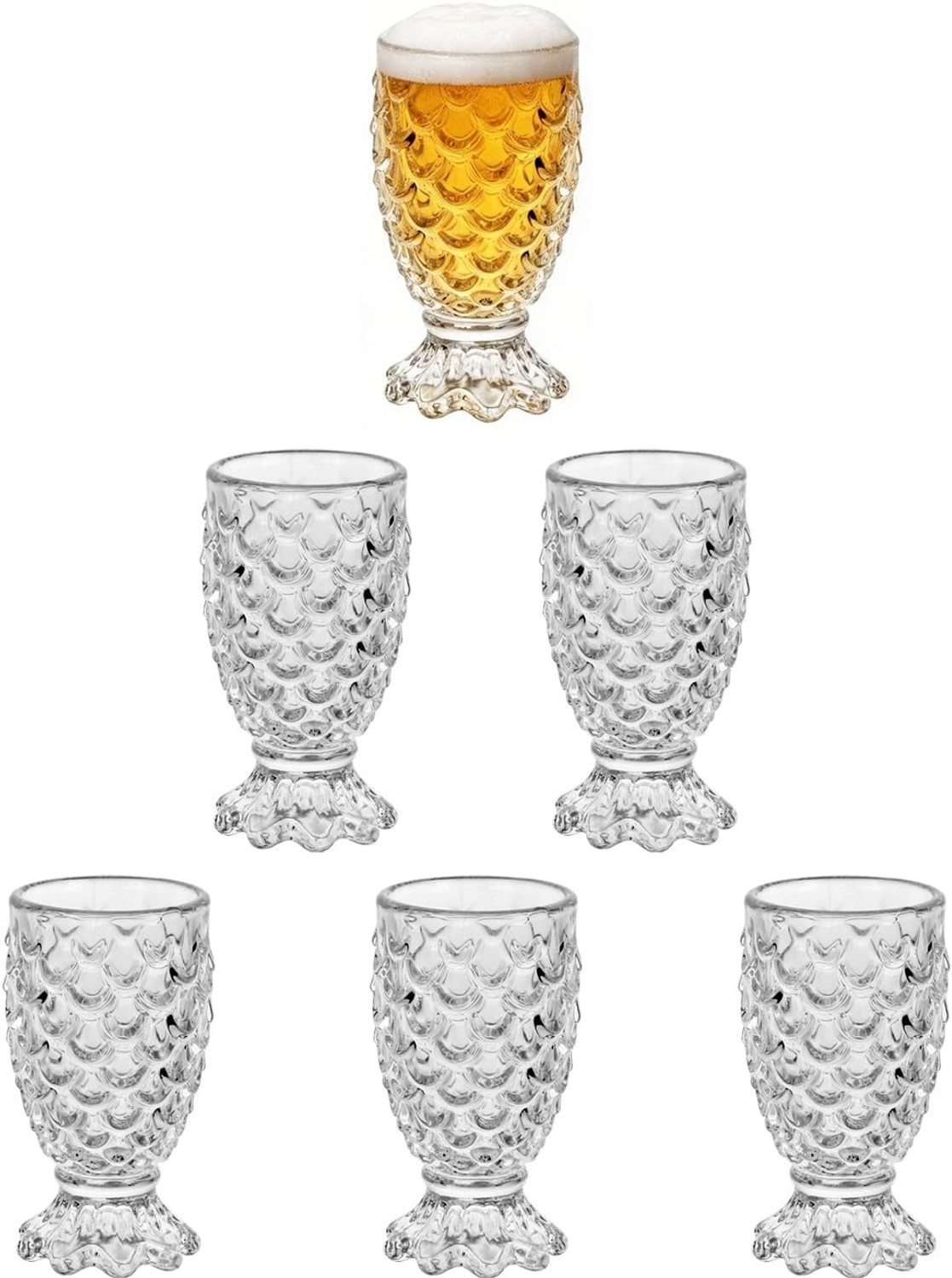 Image of Just Cliqq SG-4PC-CLR Glass Set Shot Glass (20 ml, Glass, Clear)